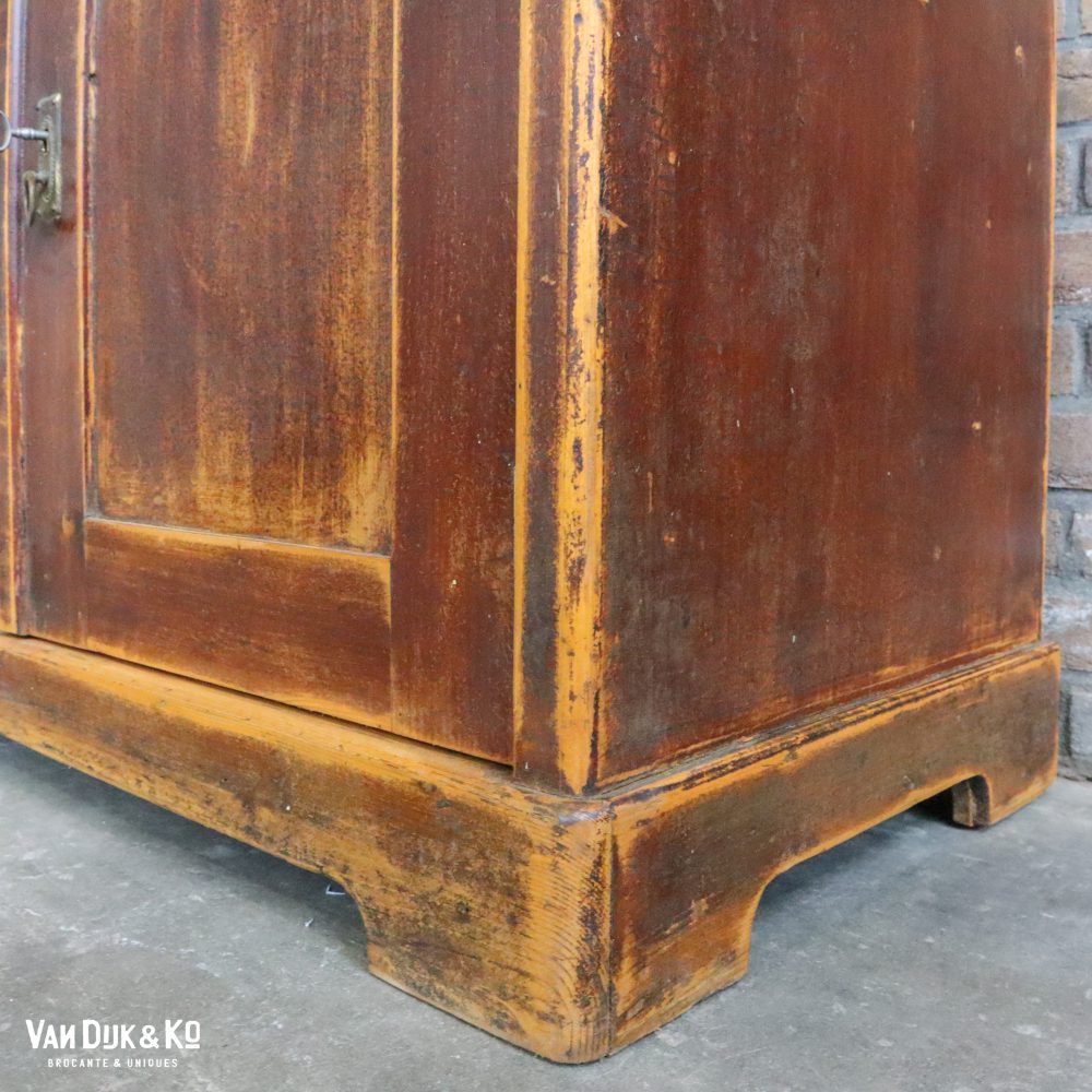 Brocante bruine onderkast - Afbeelding 8