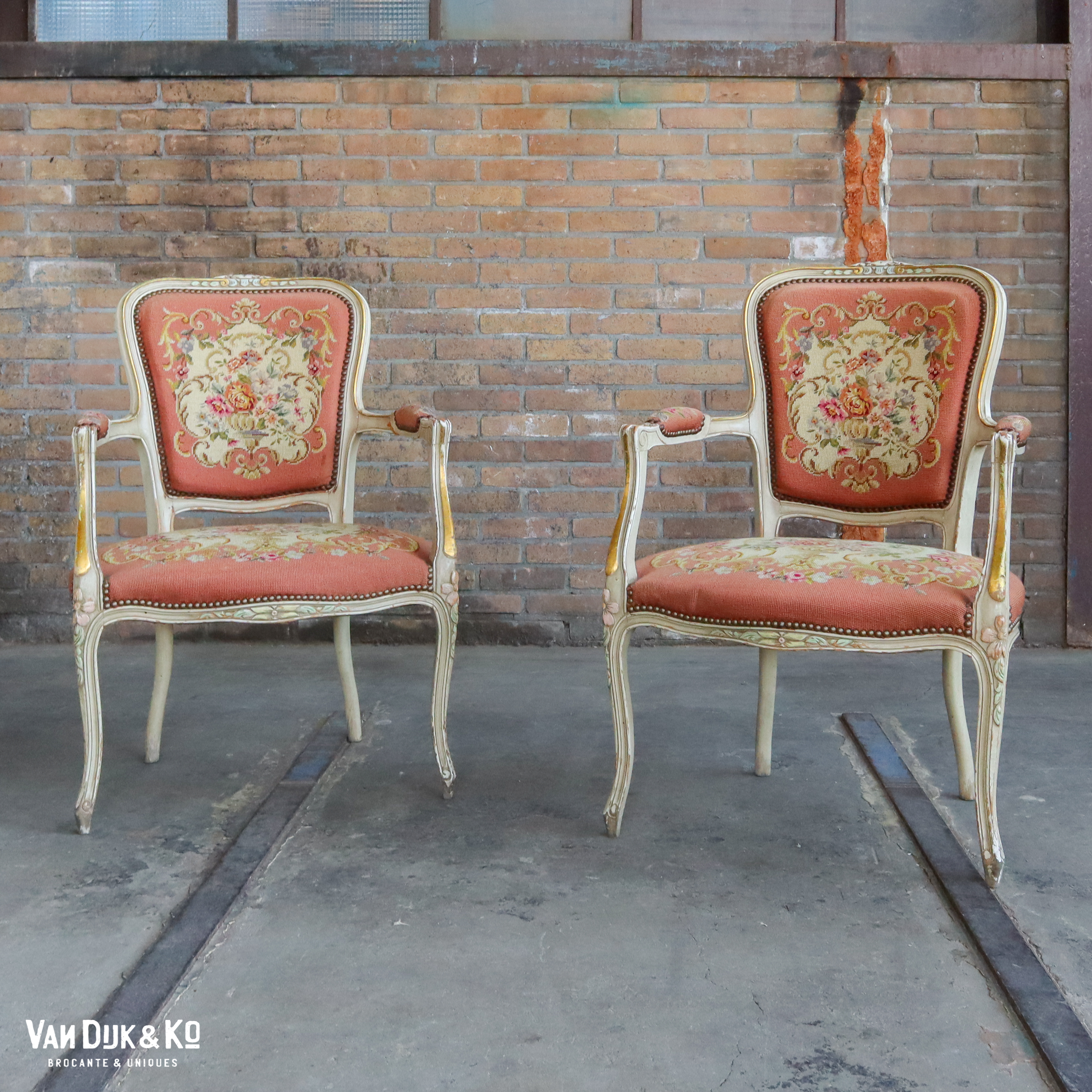 Louis XV stoel - 2 stuks - Afbeelding 2