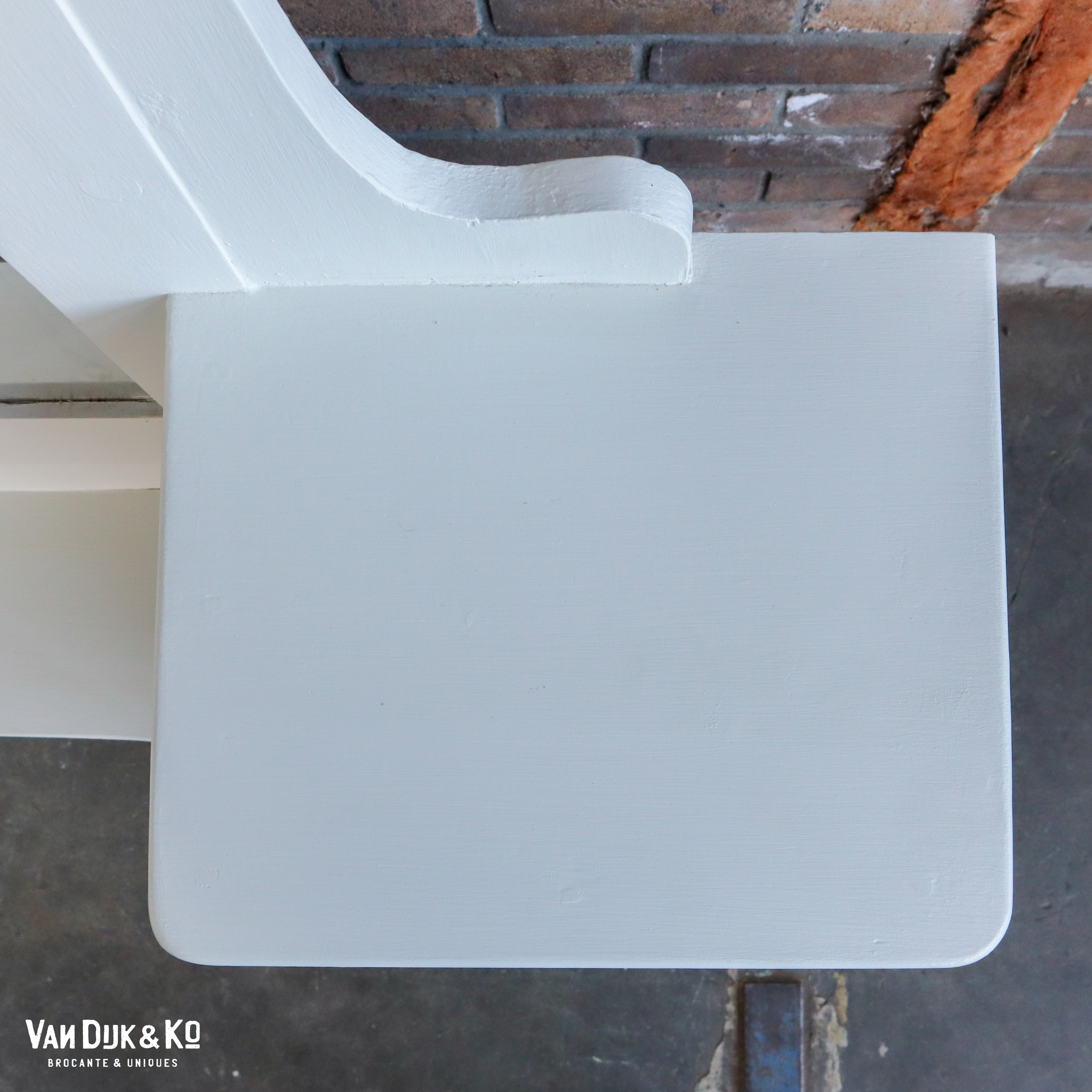Brocante witte kaptafel - Afbeelding 8