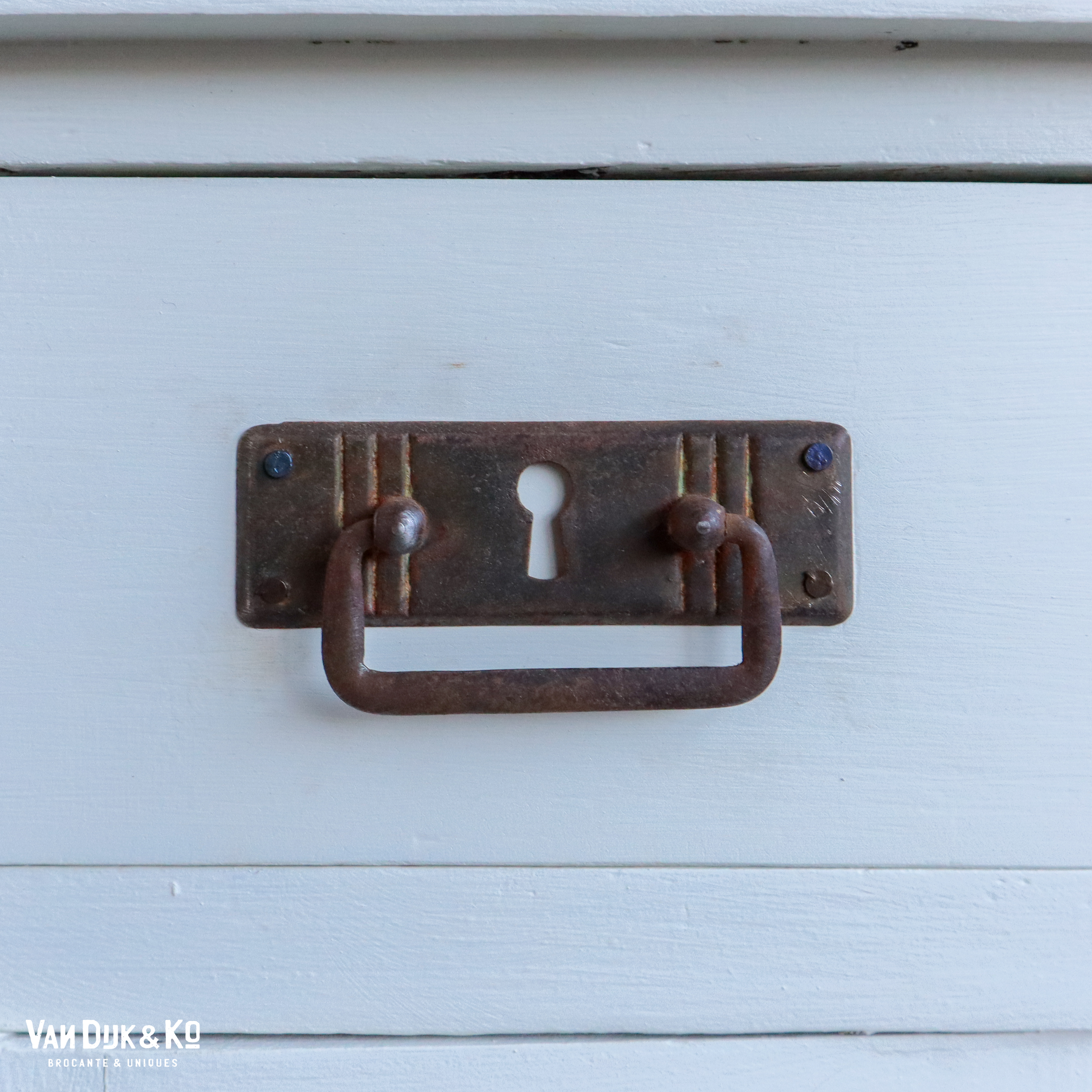 Brocante witte kaptafel - Afbeelding 6