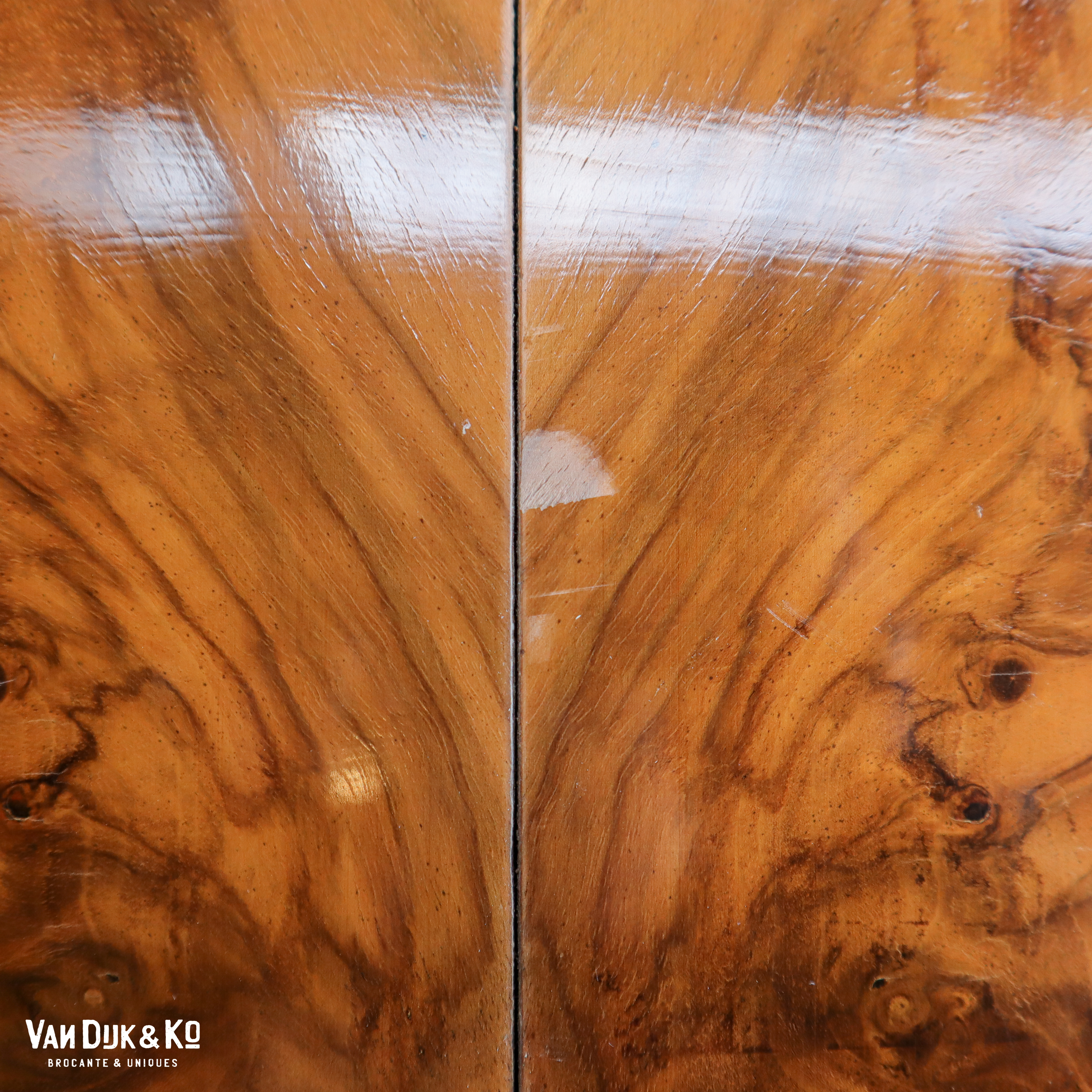 Vintage houten eettafel - Afbeelding 6