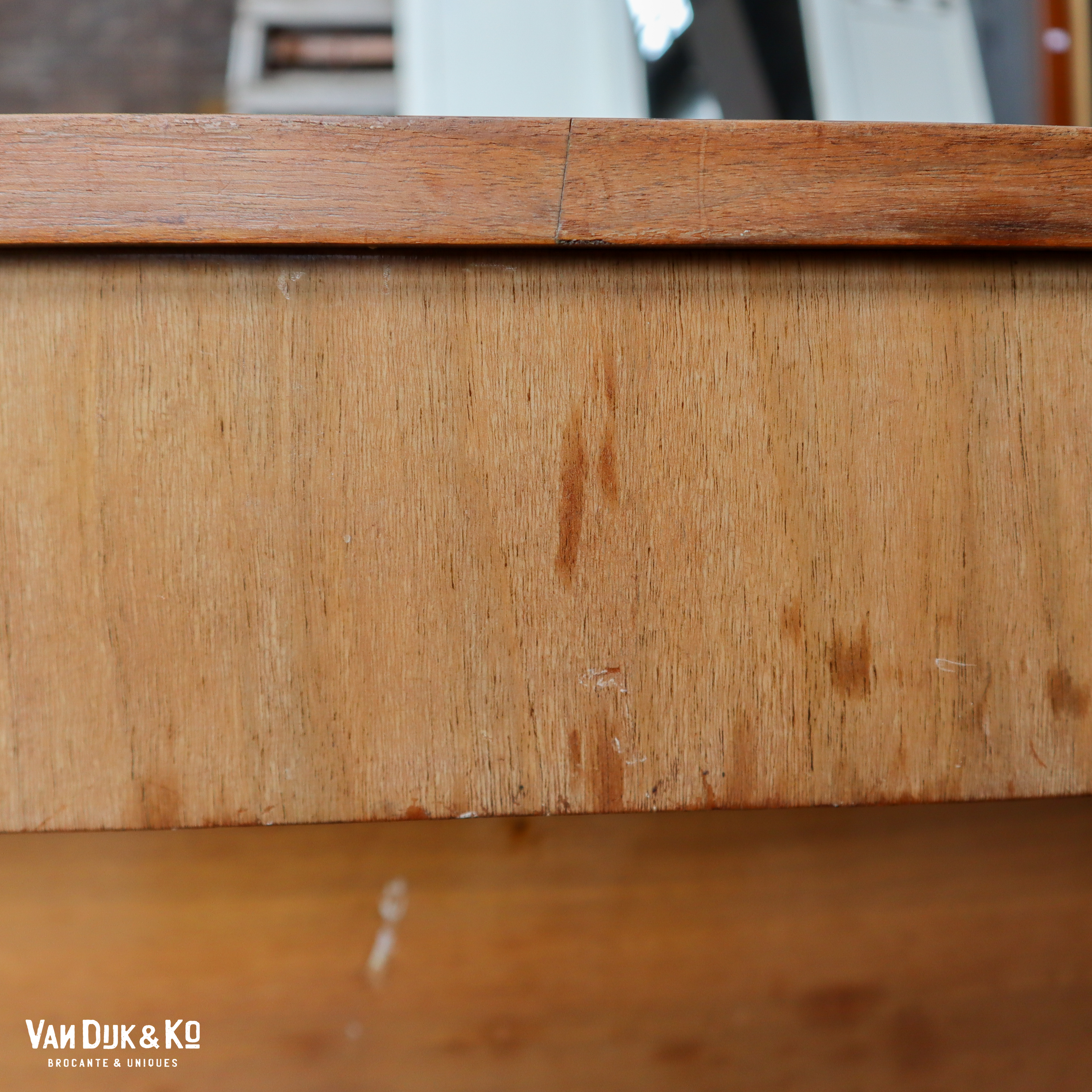 Vintage houten eettafel - Afbeelding 8