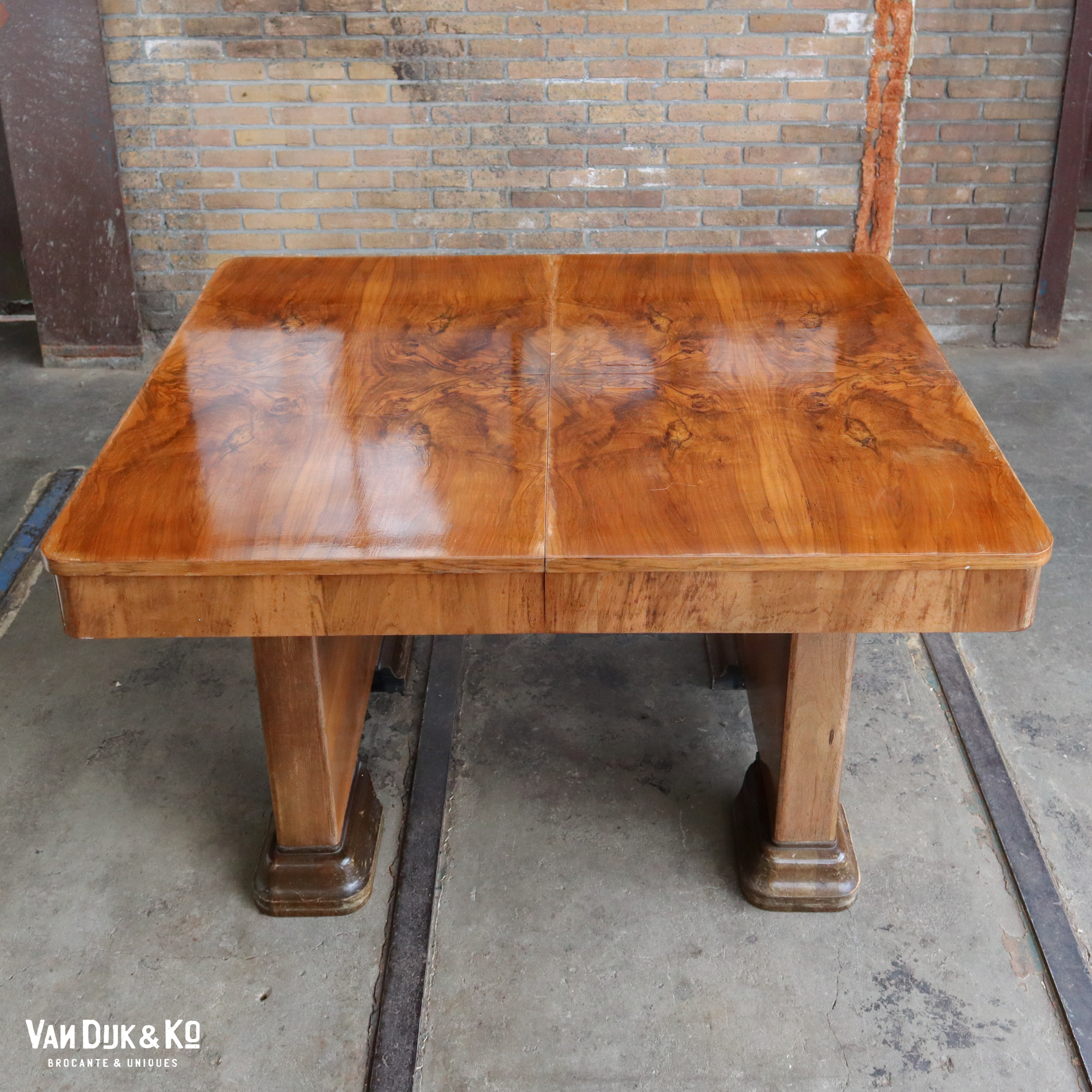 Vintage houten eettafel - Afbeelding 3