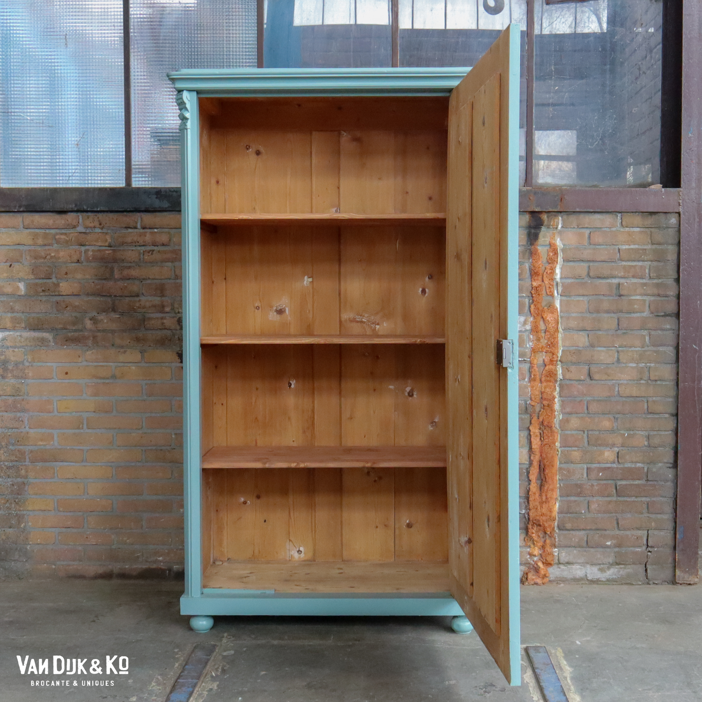 Brocante eendeurskast - Afbeelding 3