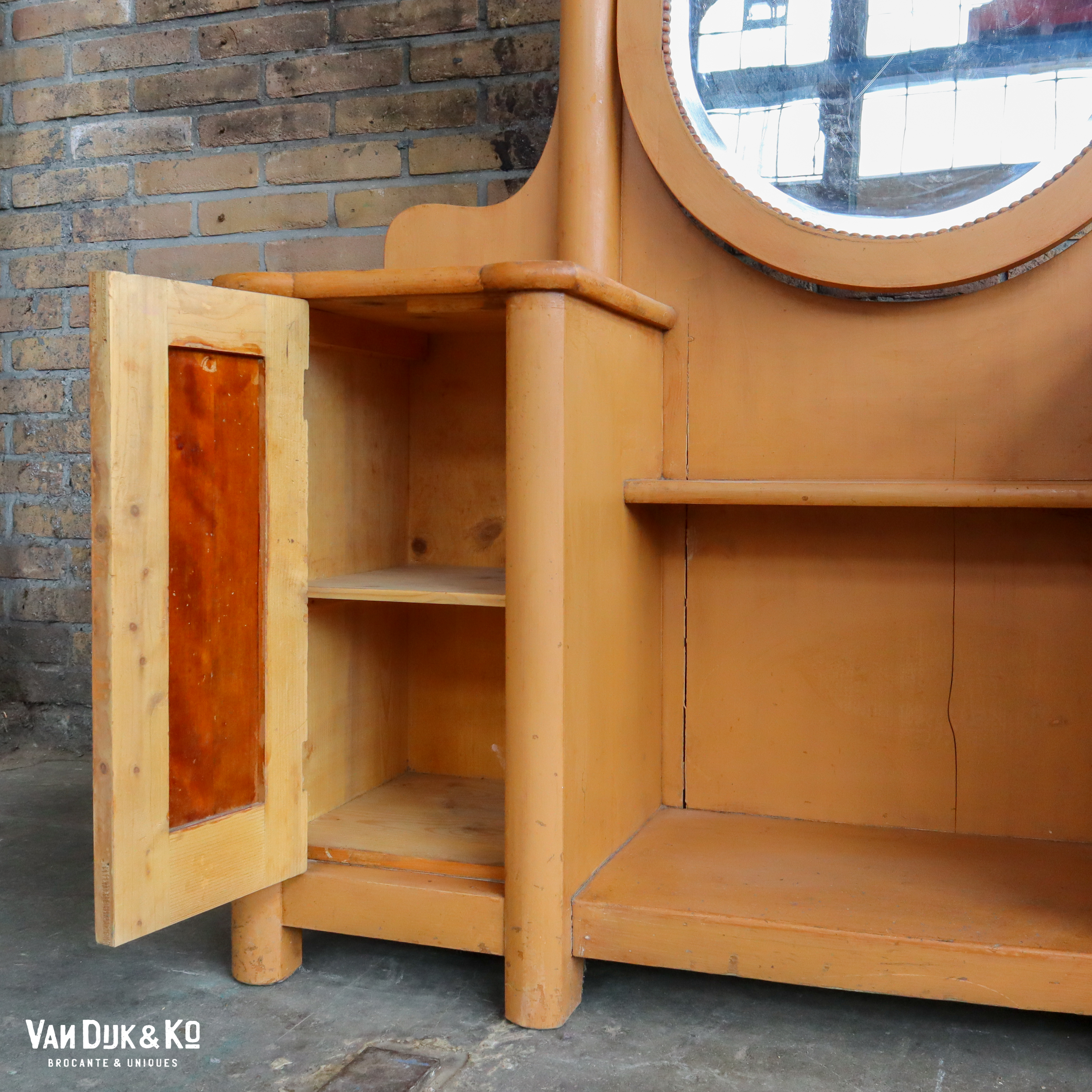 Brocante houten kaptafel - Afbeelding 7