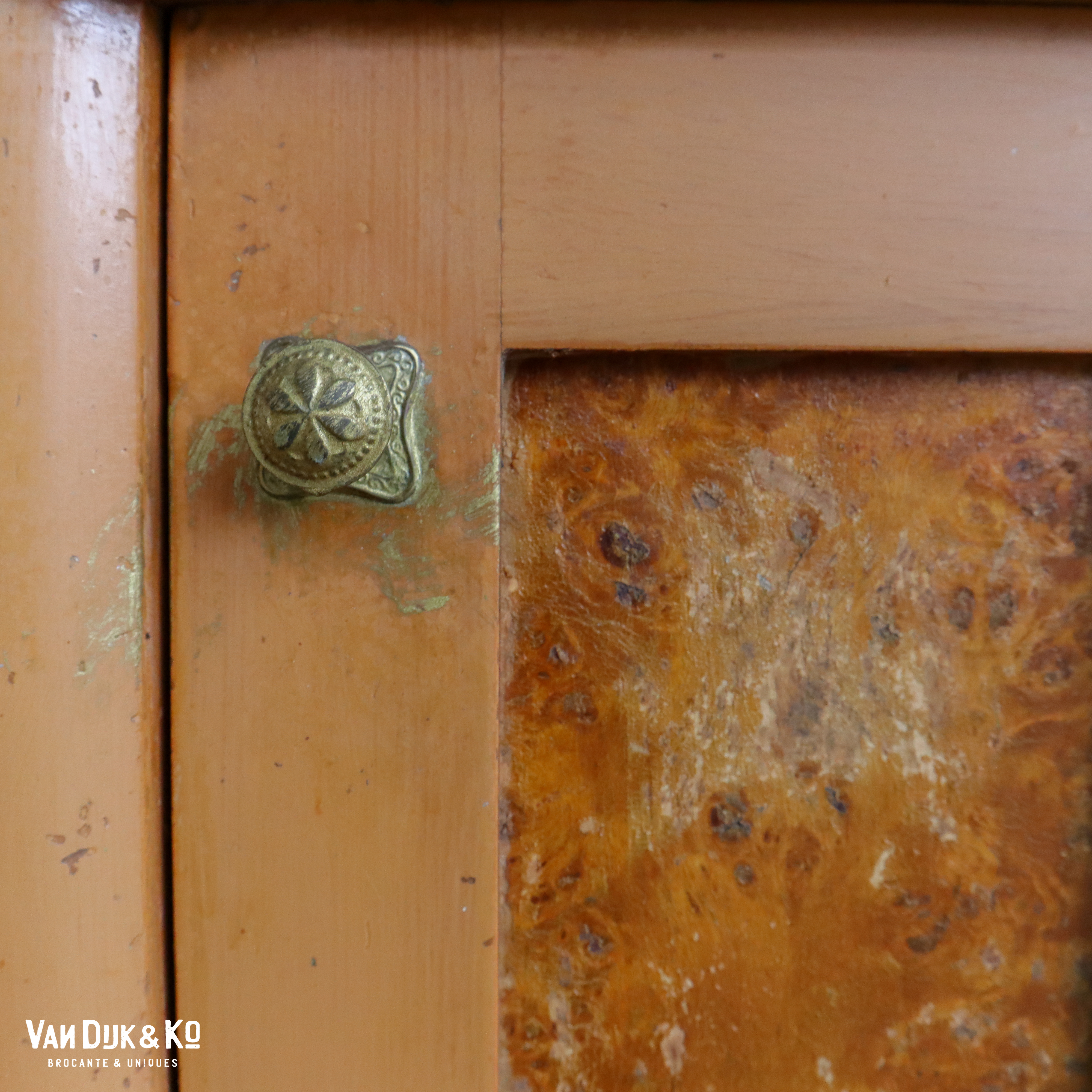 Brocante houten kaptafel - Afbeelding 9