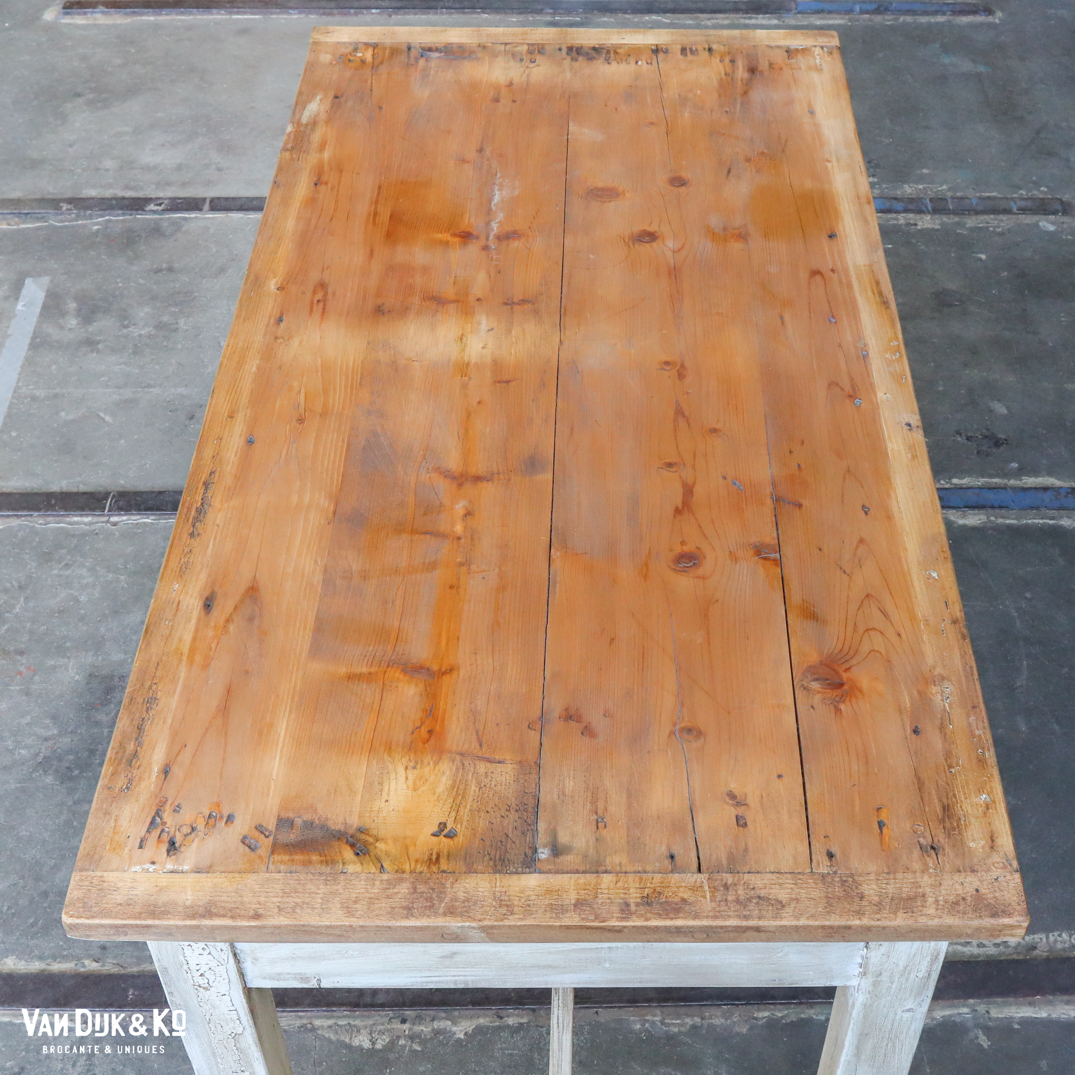 Brocante houten tafel - Afbeelding 2