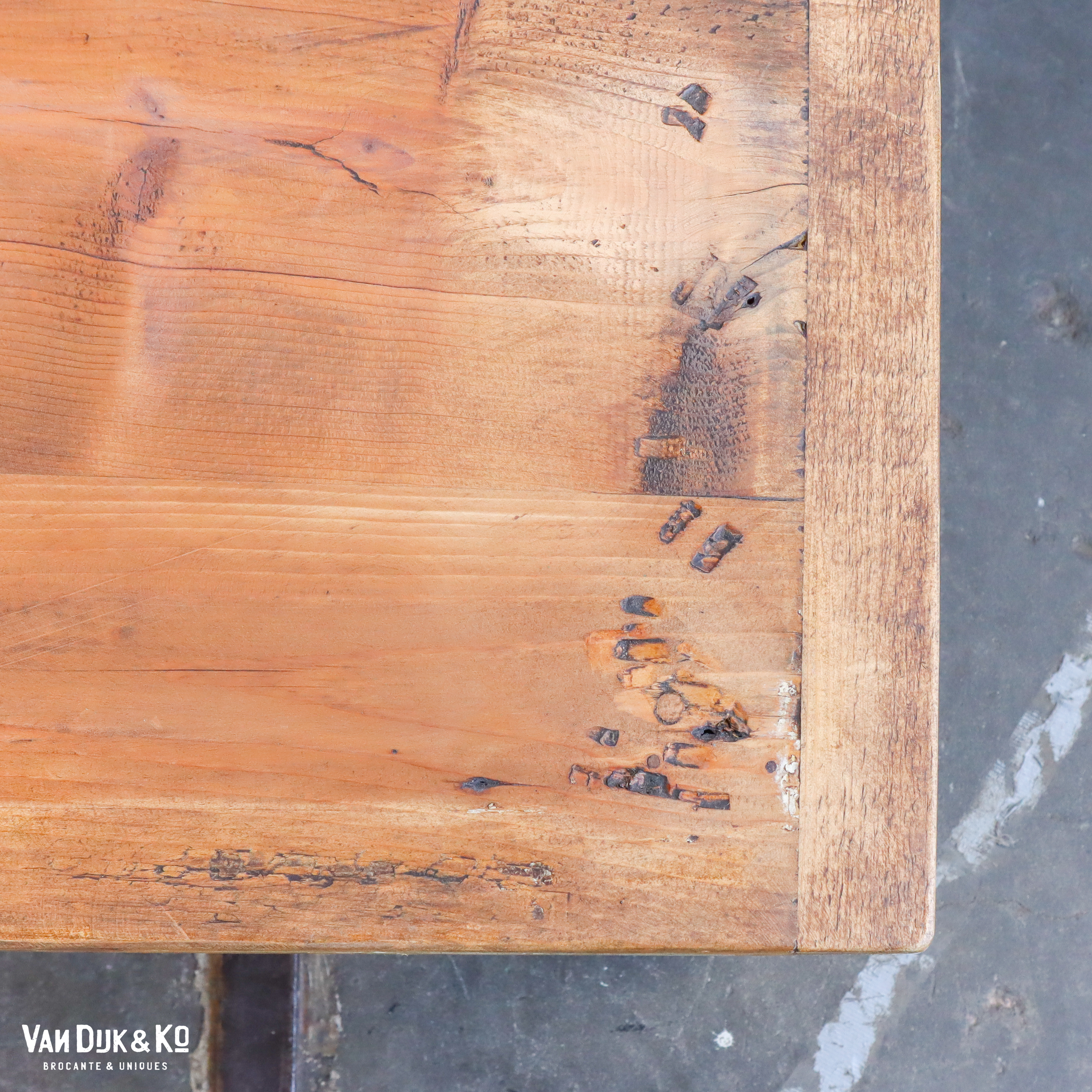 Brocante houten tafel - Afbeelding 3