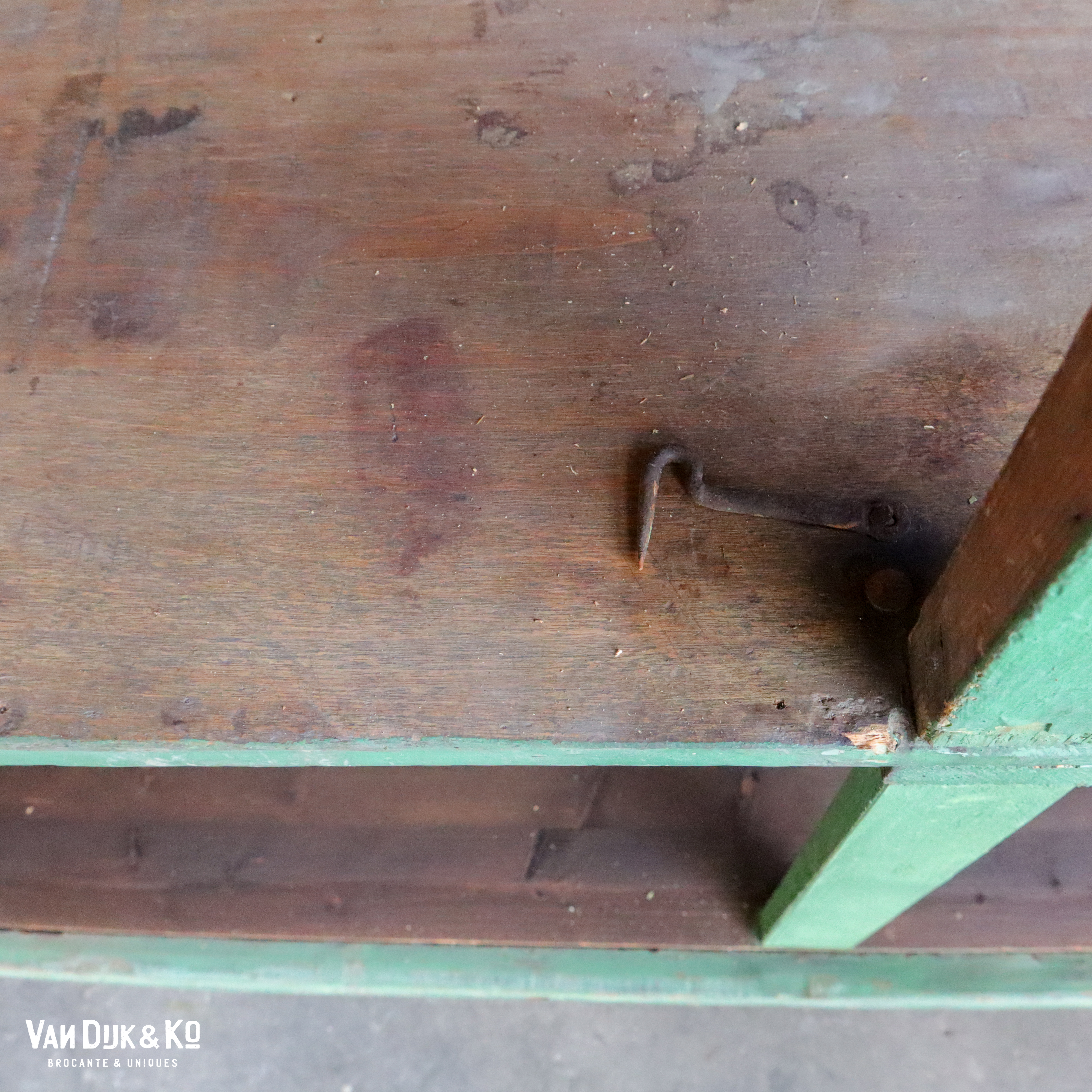 Brocante groene kast - Afbeelding 11