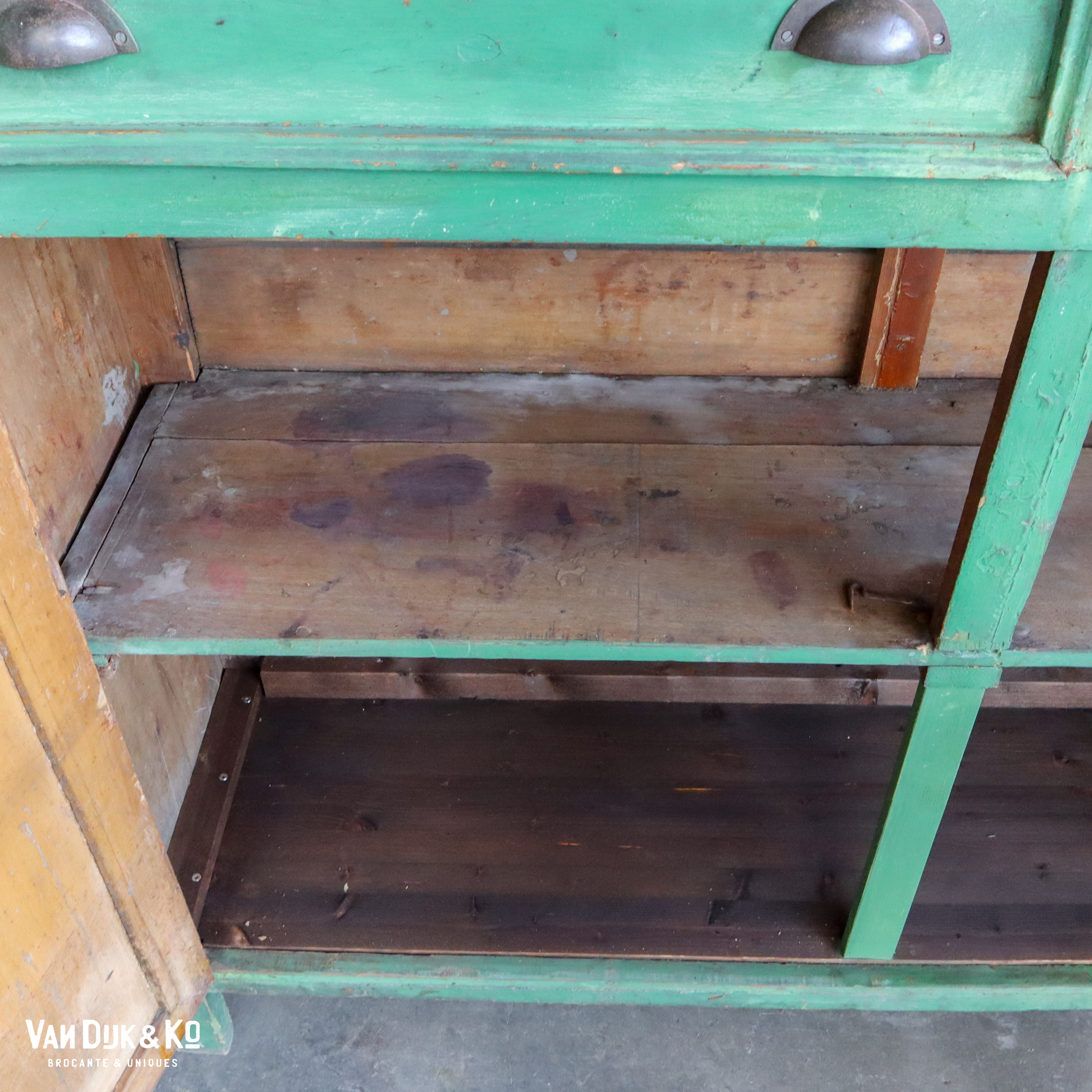 Brocante groene kast - Afbeelding 10