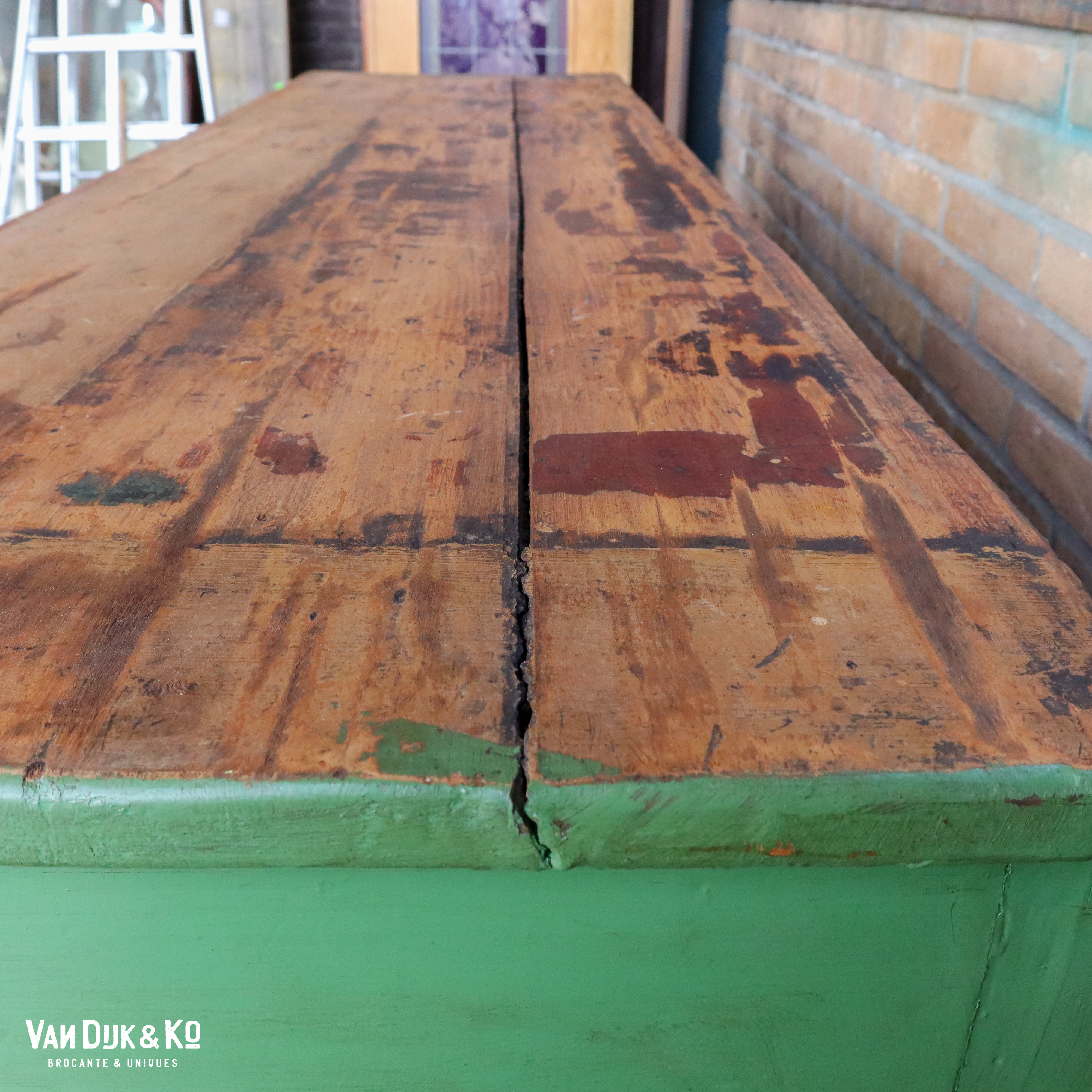 Brocante groene kast - Afbeelding 9