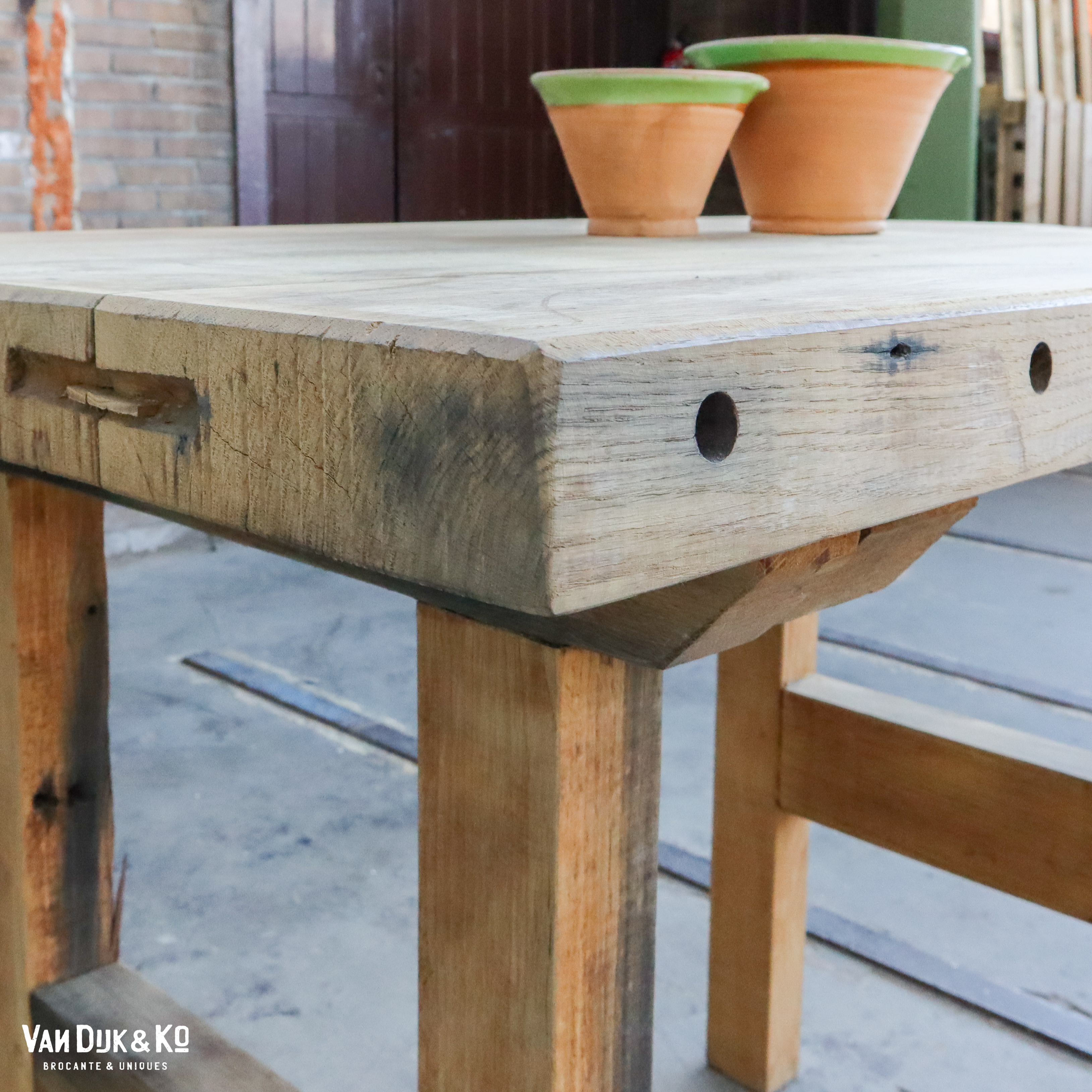 Houten slagerstafel - Afbeelding 3