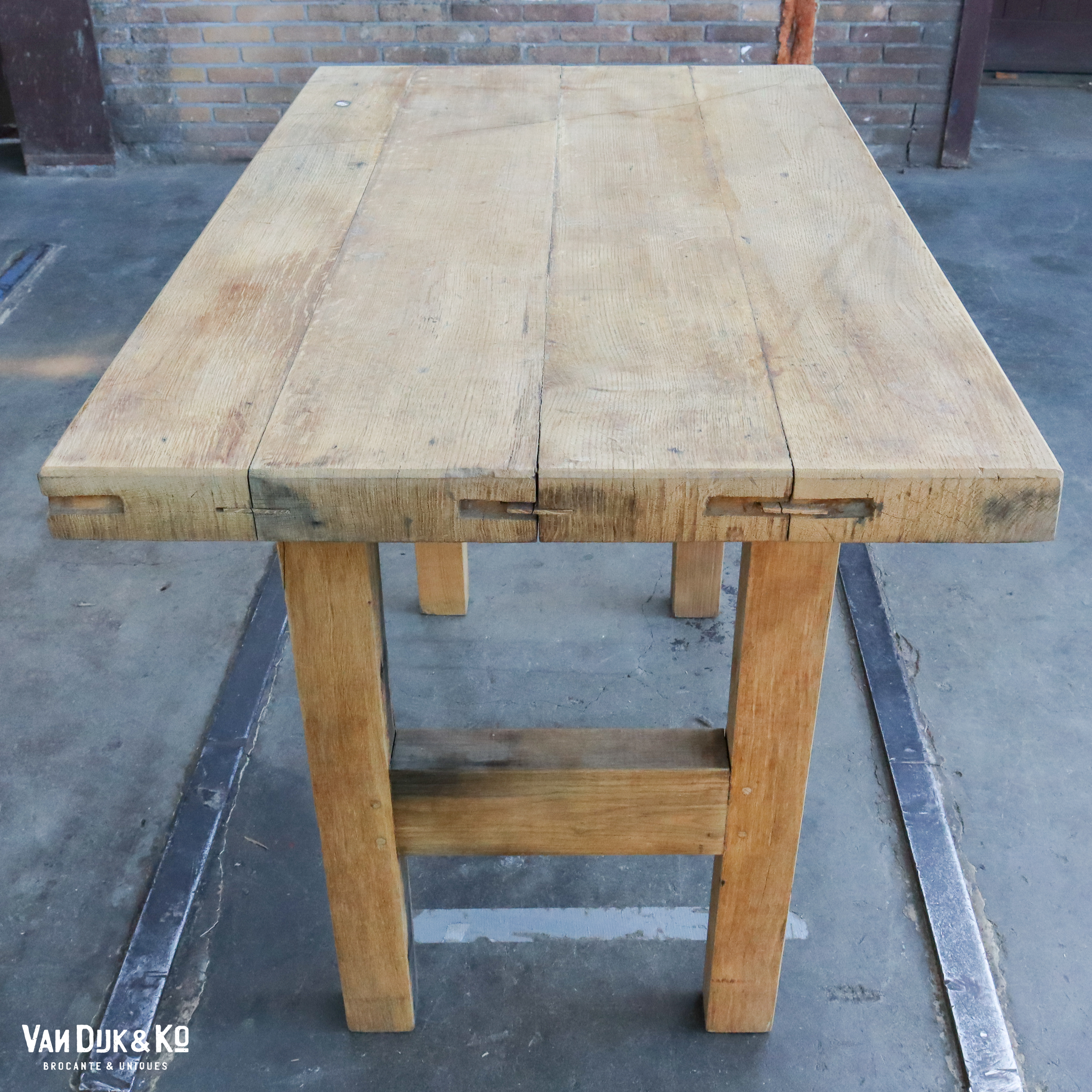 Houten slagerstafel - Afbeelding 4
