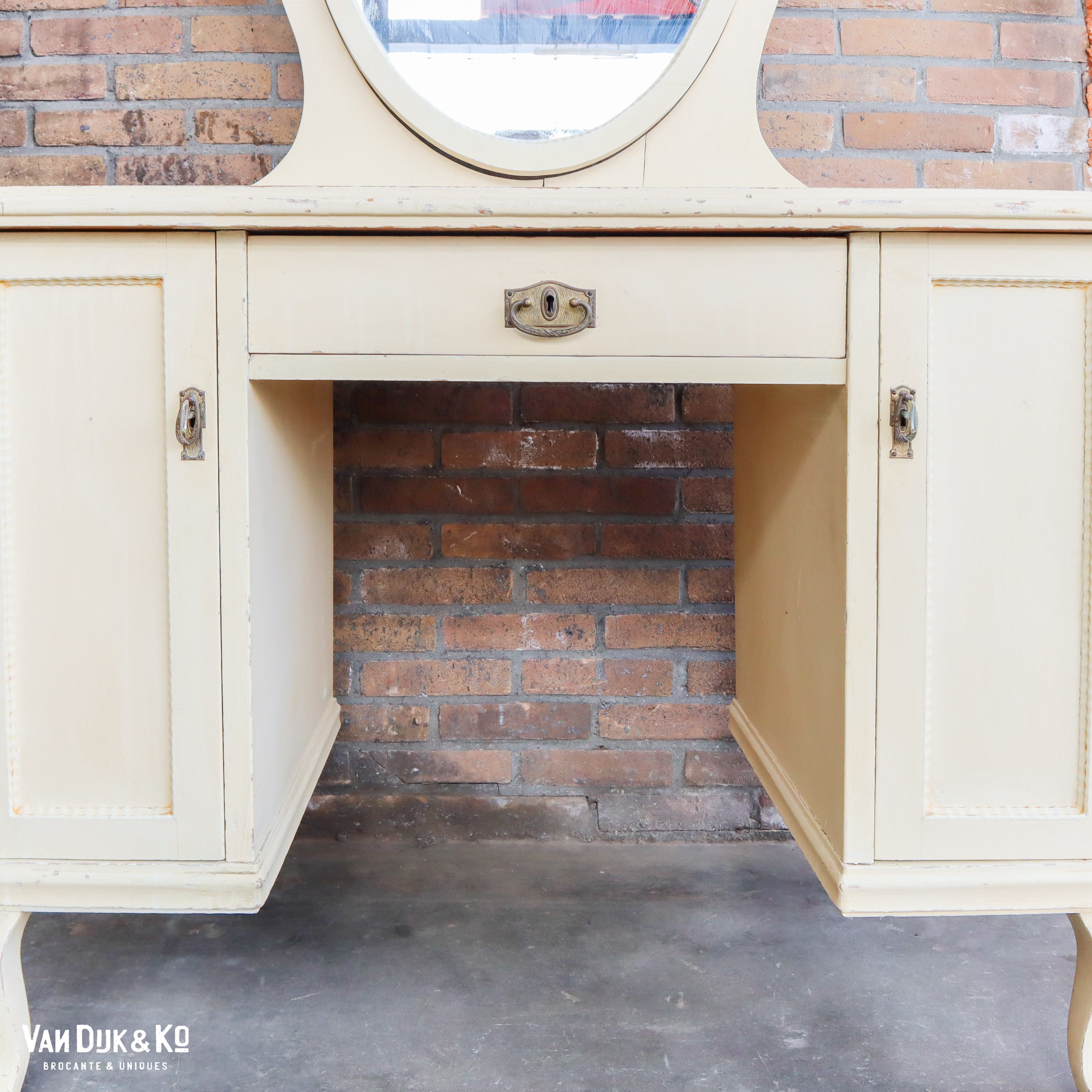 Brocante houten kaptafel - Afbeelding 3