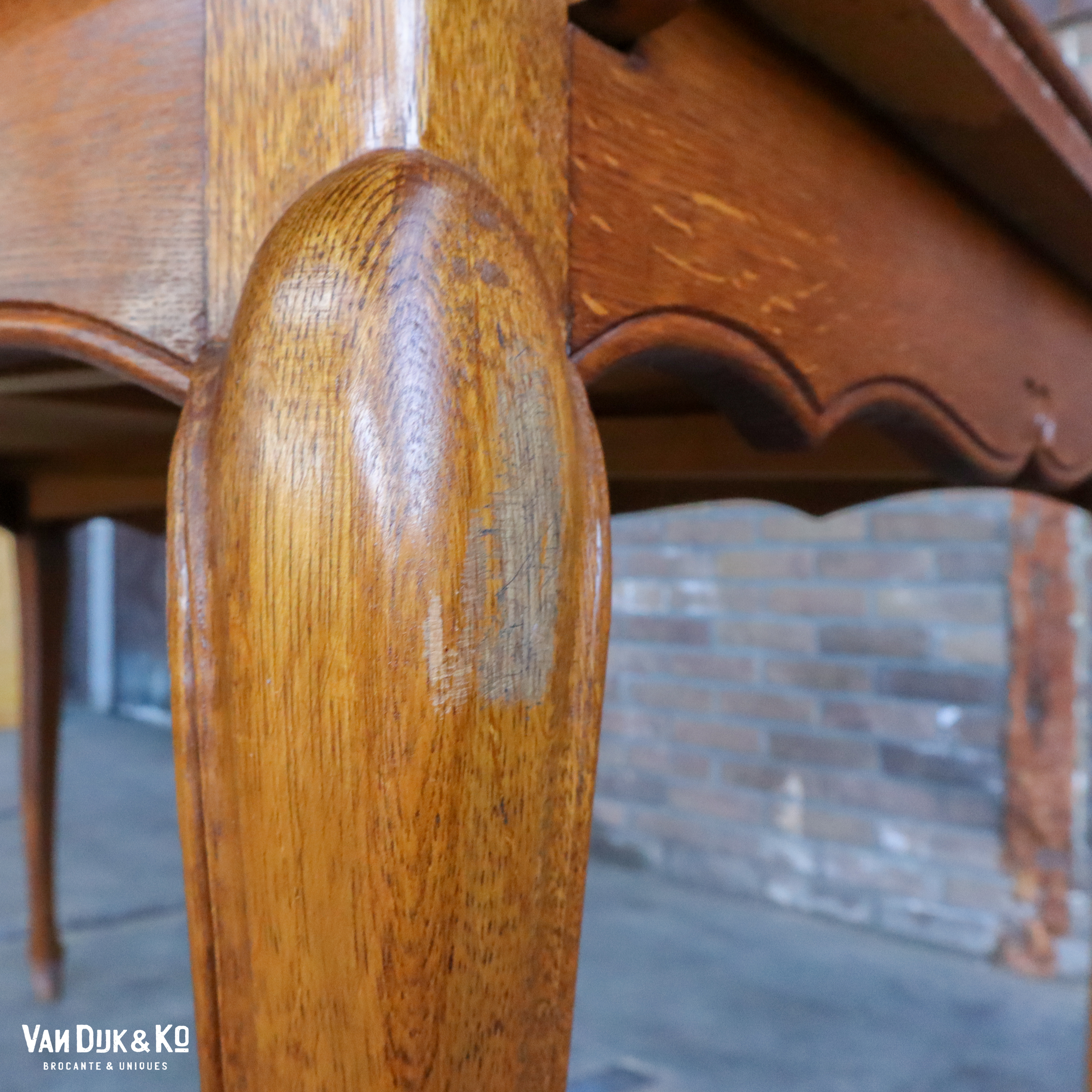 Vintage uitschuifbare tafel - Afbeelding 9