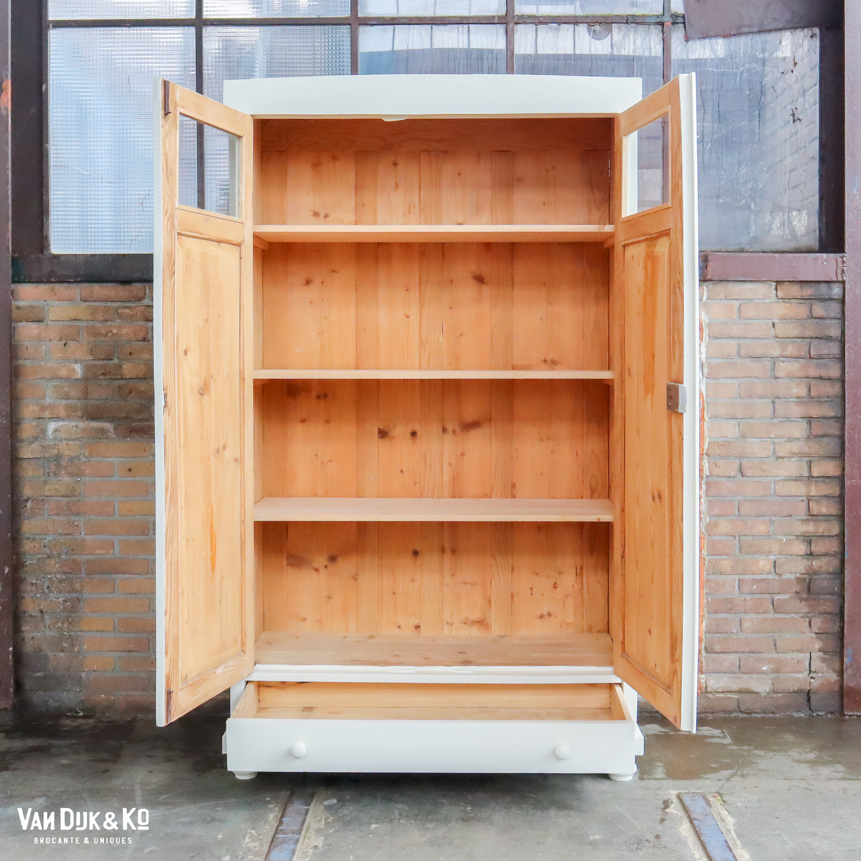 Witte vitrinekast - Afbeelding 3