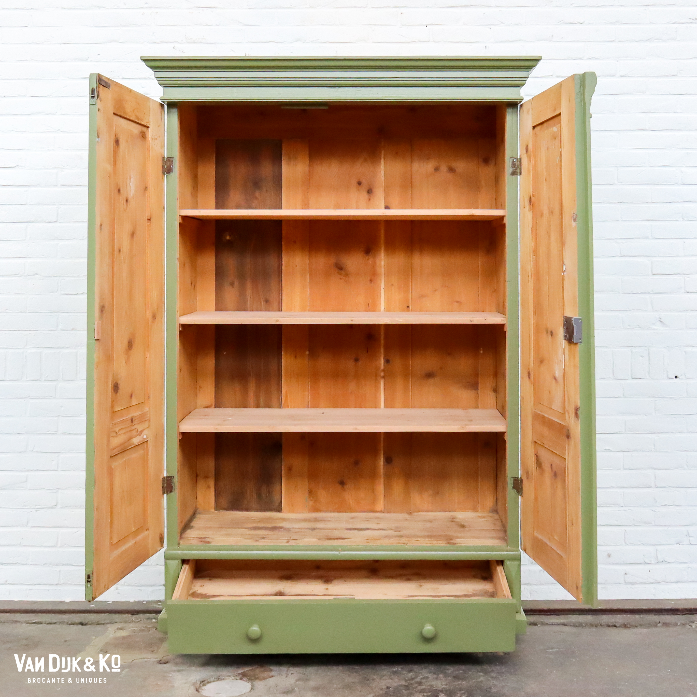 Mosgroene tweedeurs kast - Afbeelding 3