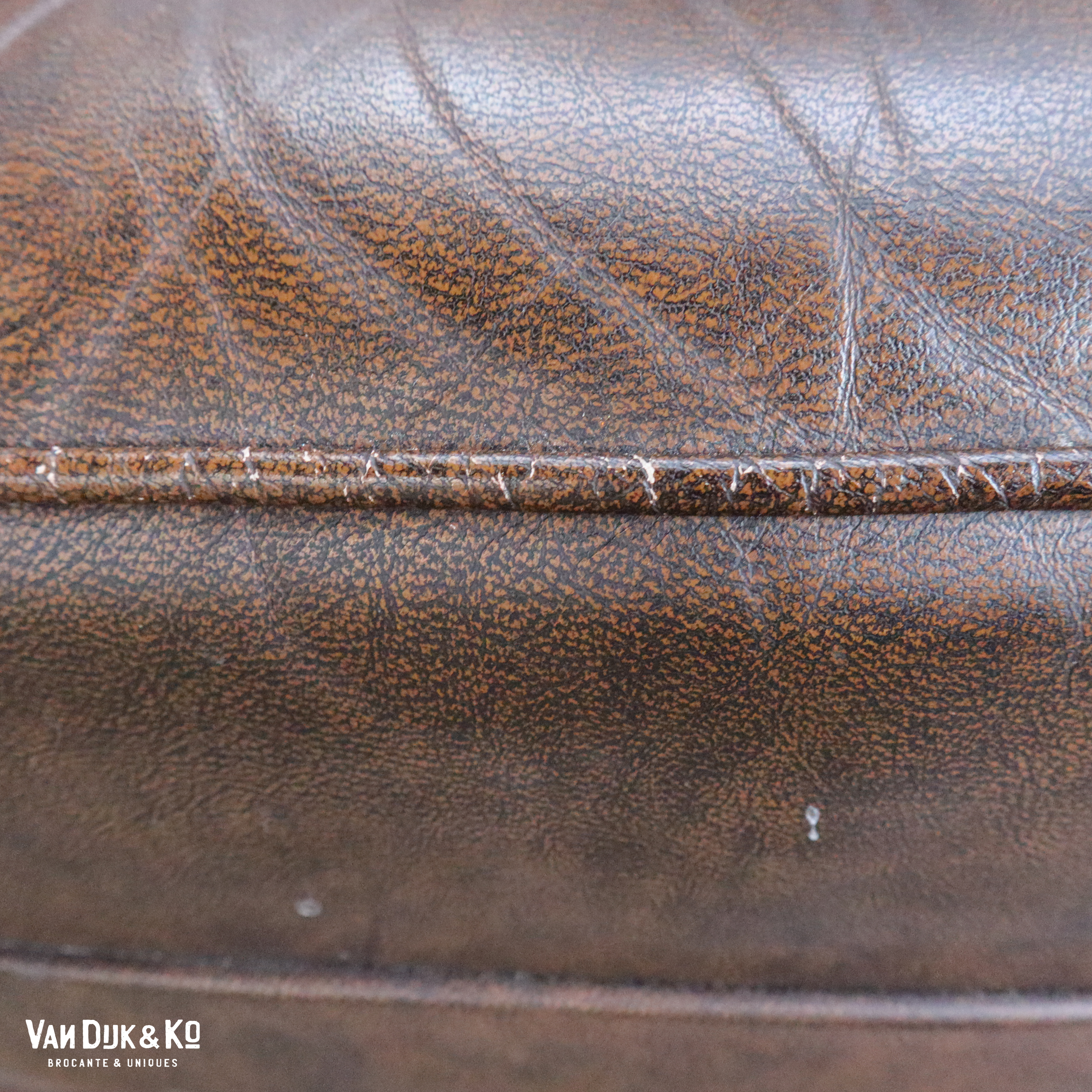 Vintage leren fauteuil - Afbeelding 11