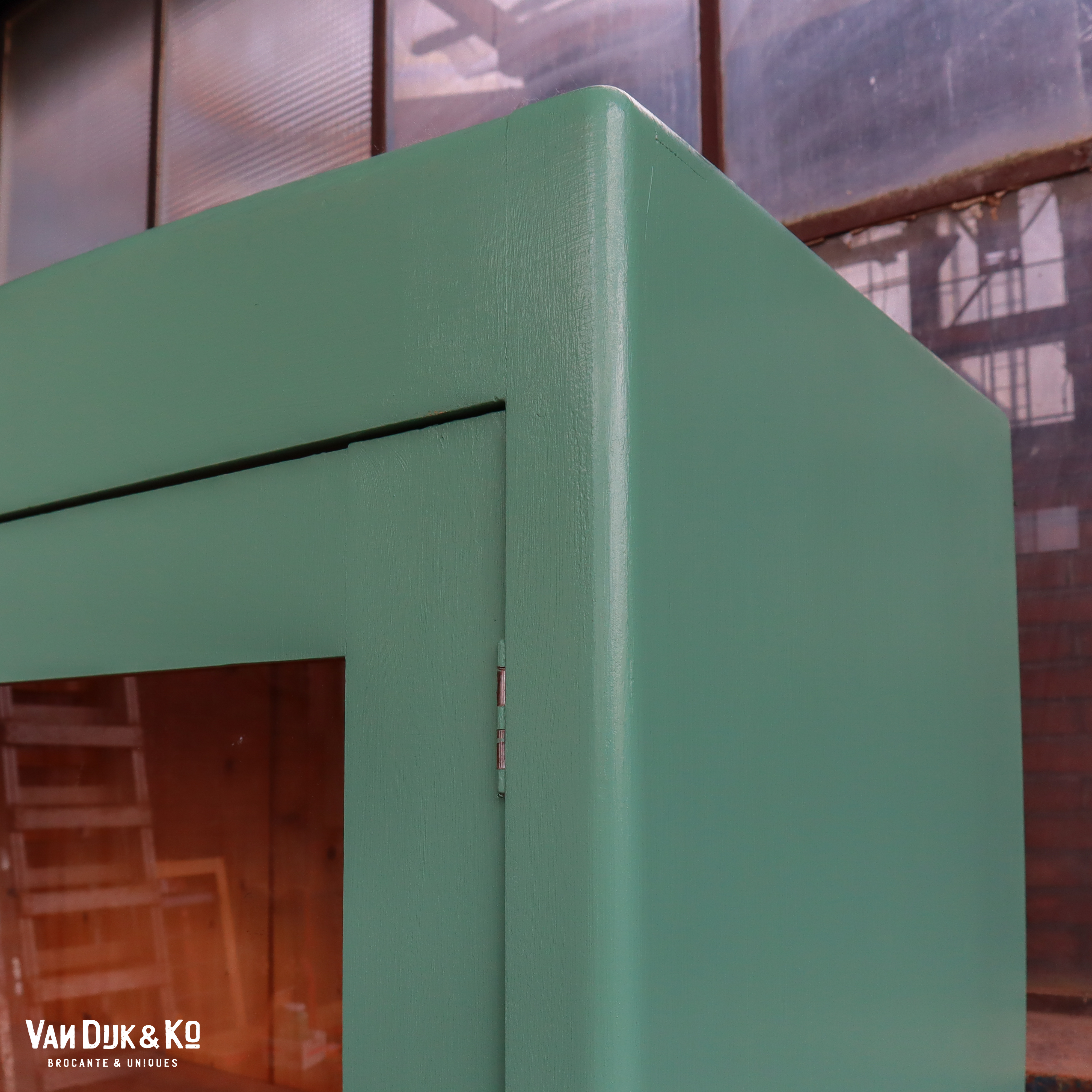 Groene vitrinekast - Afbeelding 4