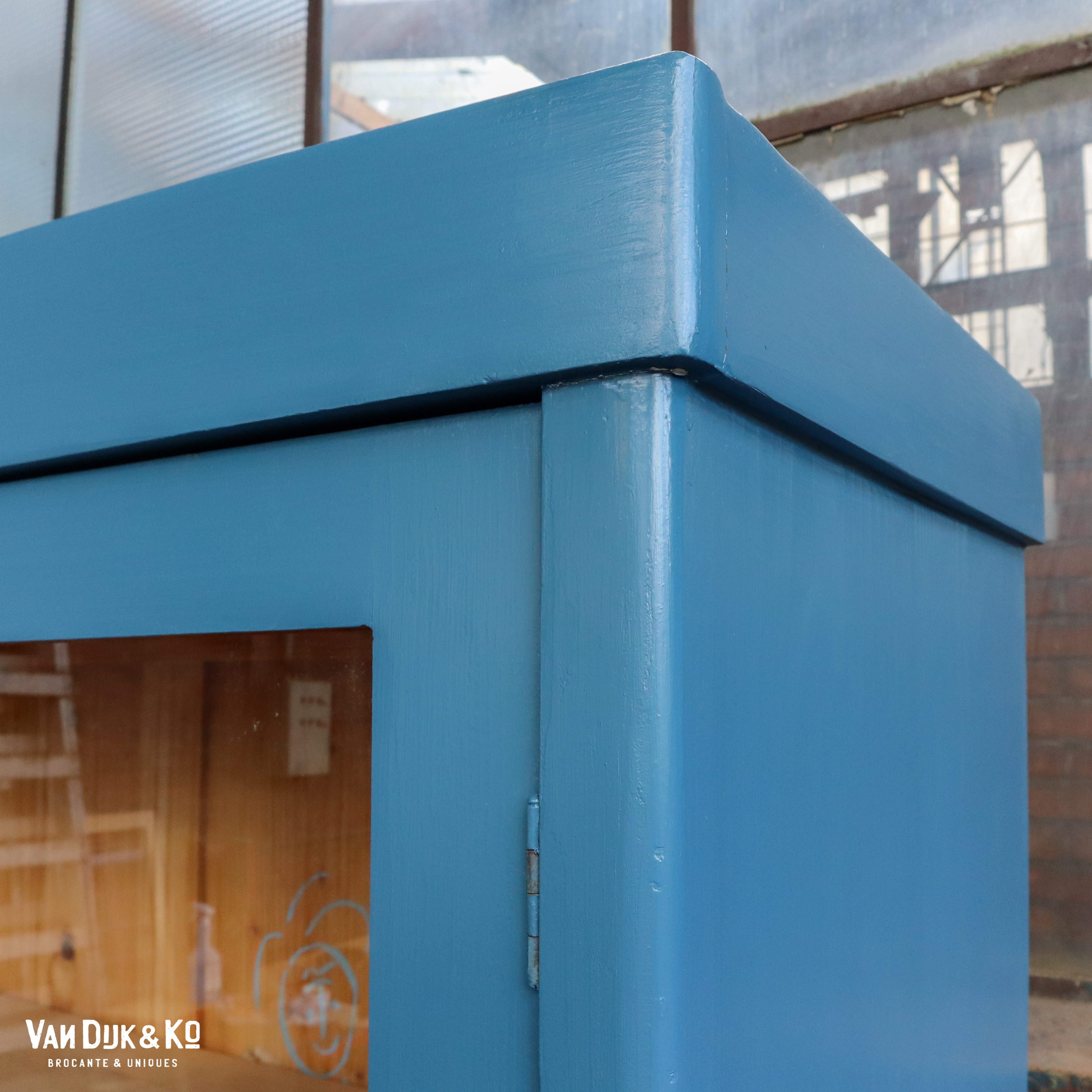 Blauwe vitrinekast - Afbeelding 5