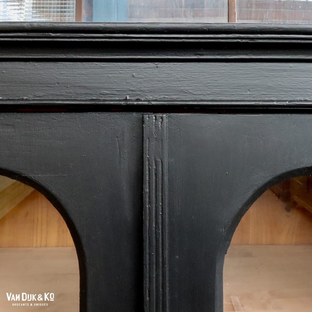 Zwarte vitrine kast - Afbeelding 4