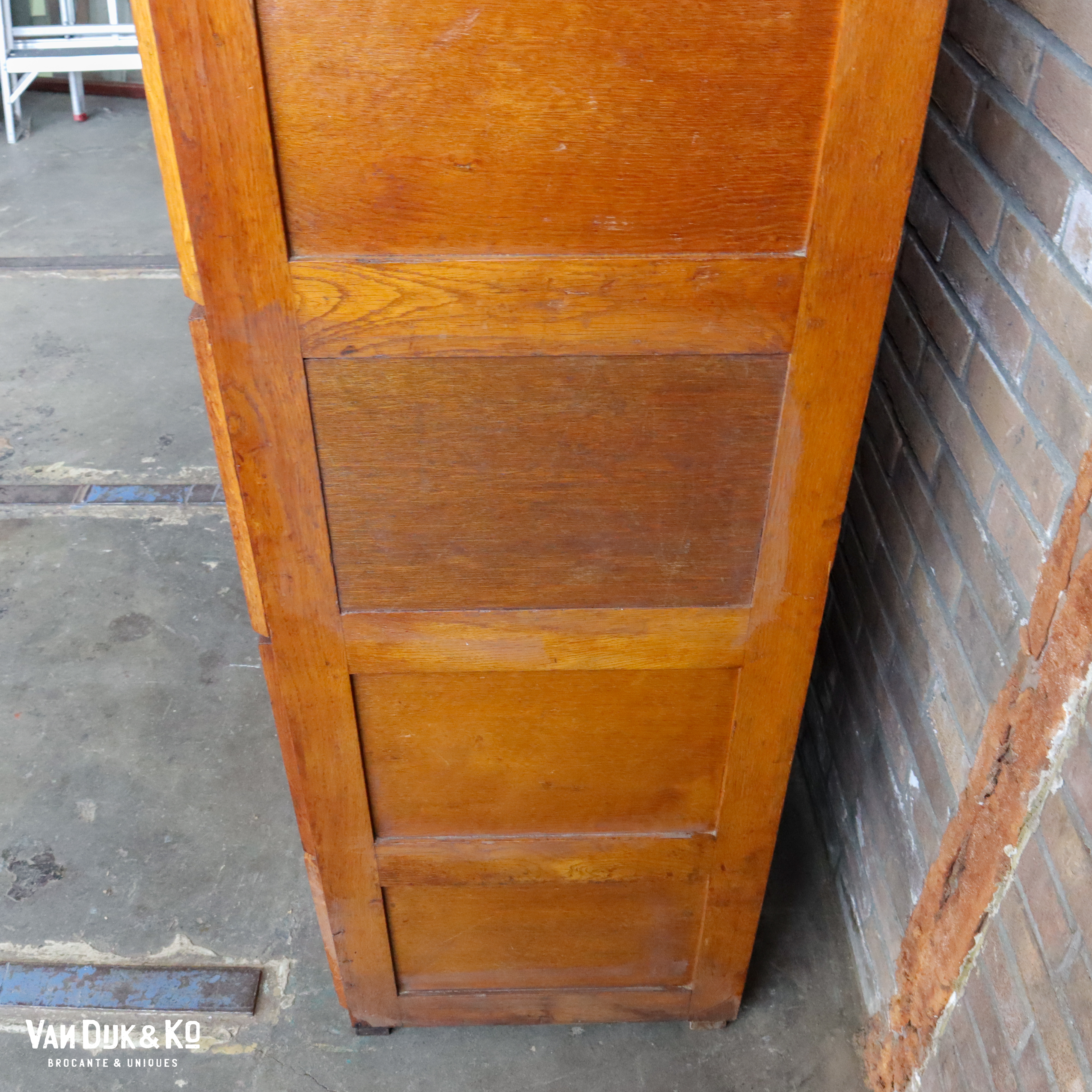 Vintage houten archiefkast - Afbeelding 5