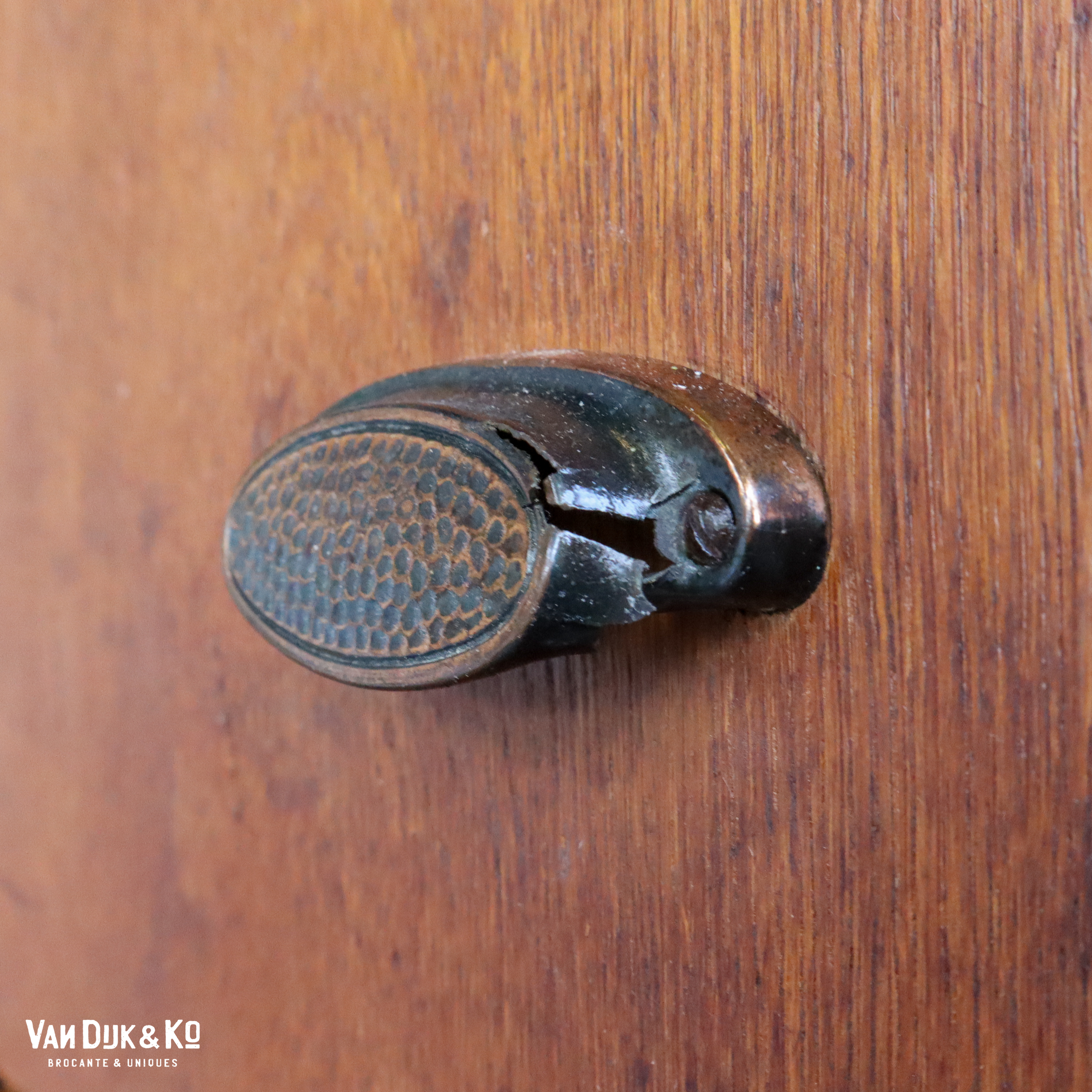 Vintage houten archiefkast - Afbeelding 12