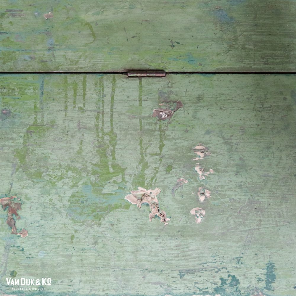 Groene houten klepbank - Afbeelding 9
