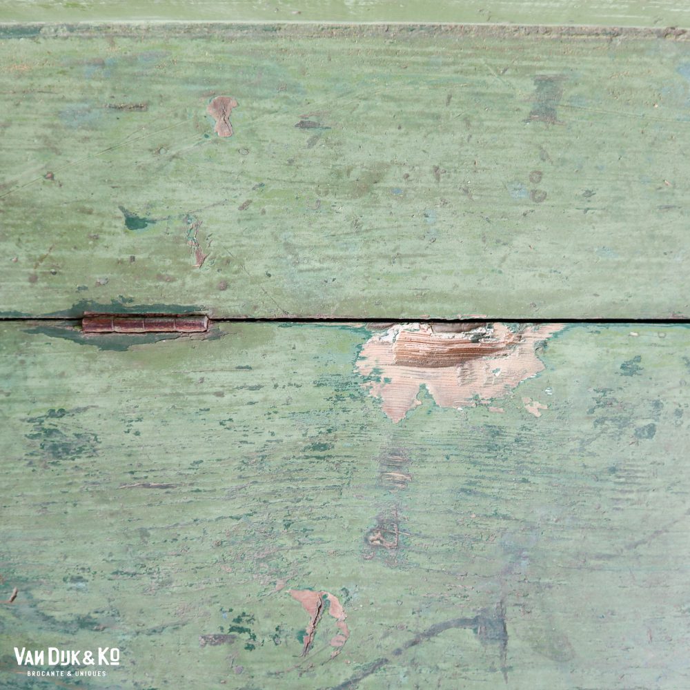Groene houten klepbank - Afbeelding 10