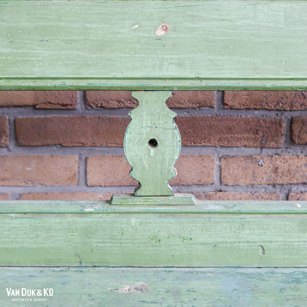 Groene houten klepbank - Afbeelding 8