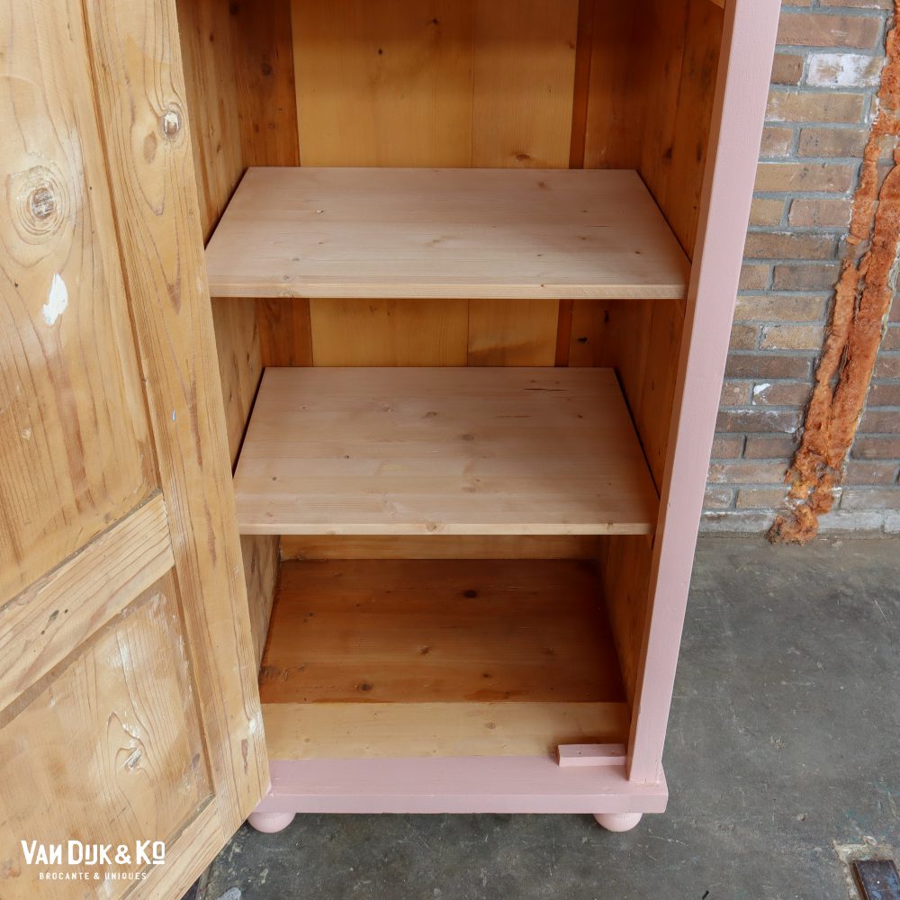 Roze eendeurs linnenkast - Afbeelding 4