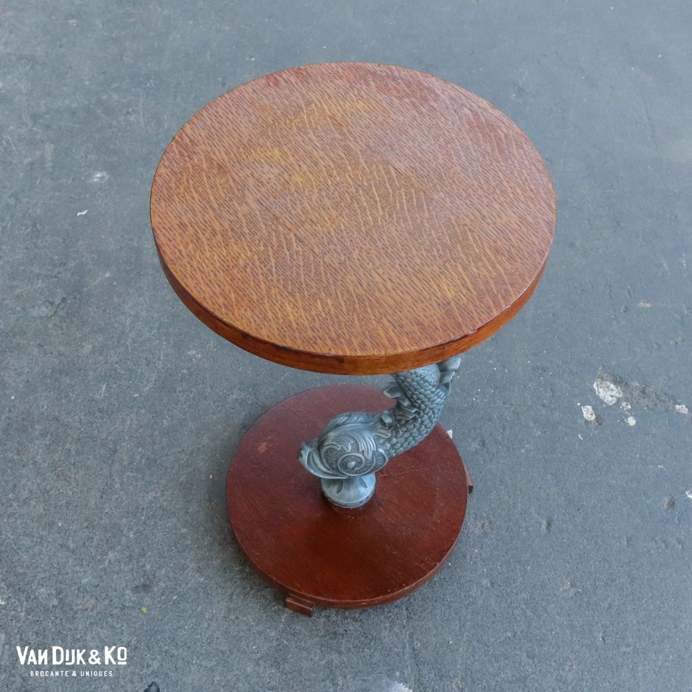 Vintage bijzettafel met Koi Karper - Afbeelding 7