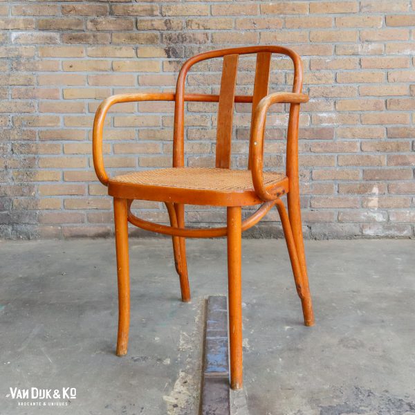Vintage stoel met webbing zitting