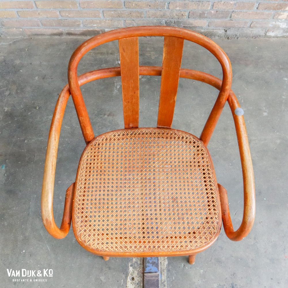 Vintage stoel met webbing zitting - Afbeelding 4
