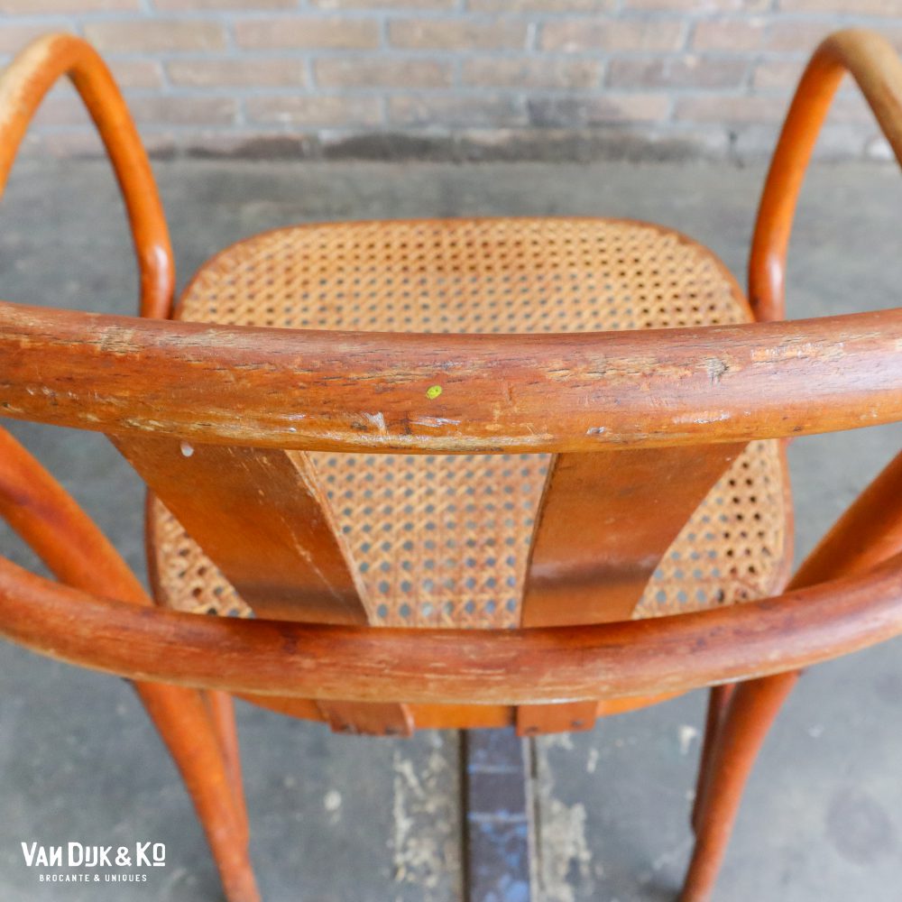 Vintage stoel met webbing zitting - Afbeelding 6