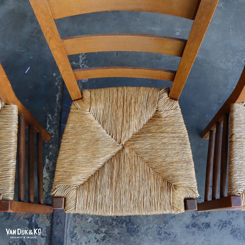 Vintage stoelen met rieten zitting - Afbeelding 10
