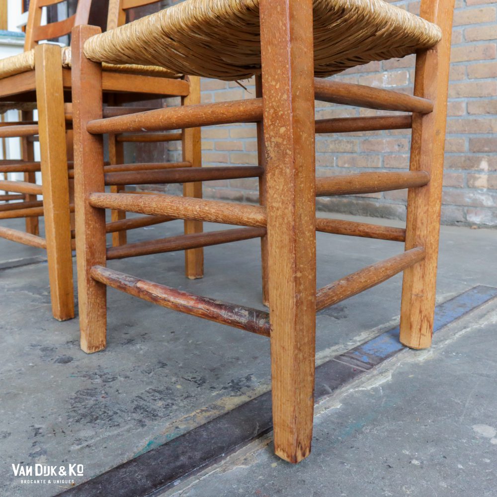 Vintage stoelen met rieten zitting - Afbeelding 14