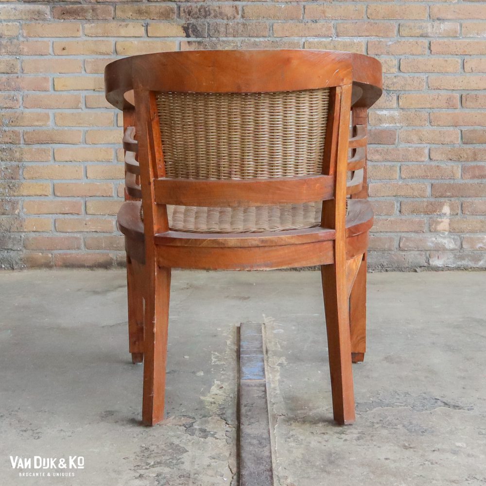 Houten stoel met armleuning - Afbeelding 4