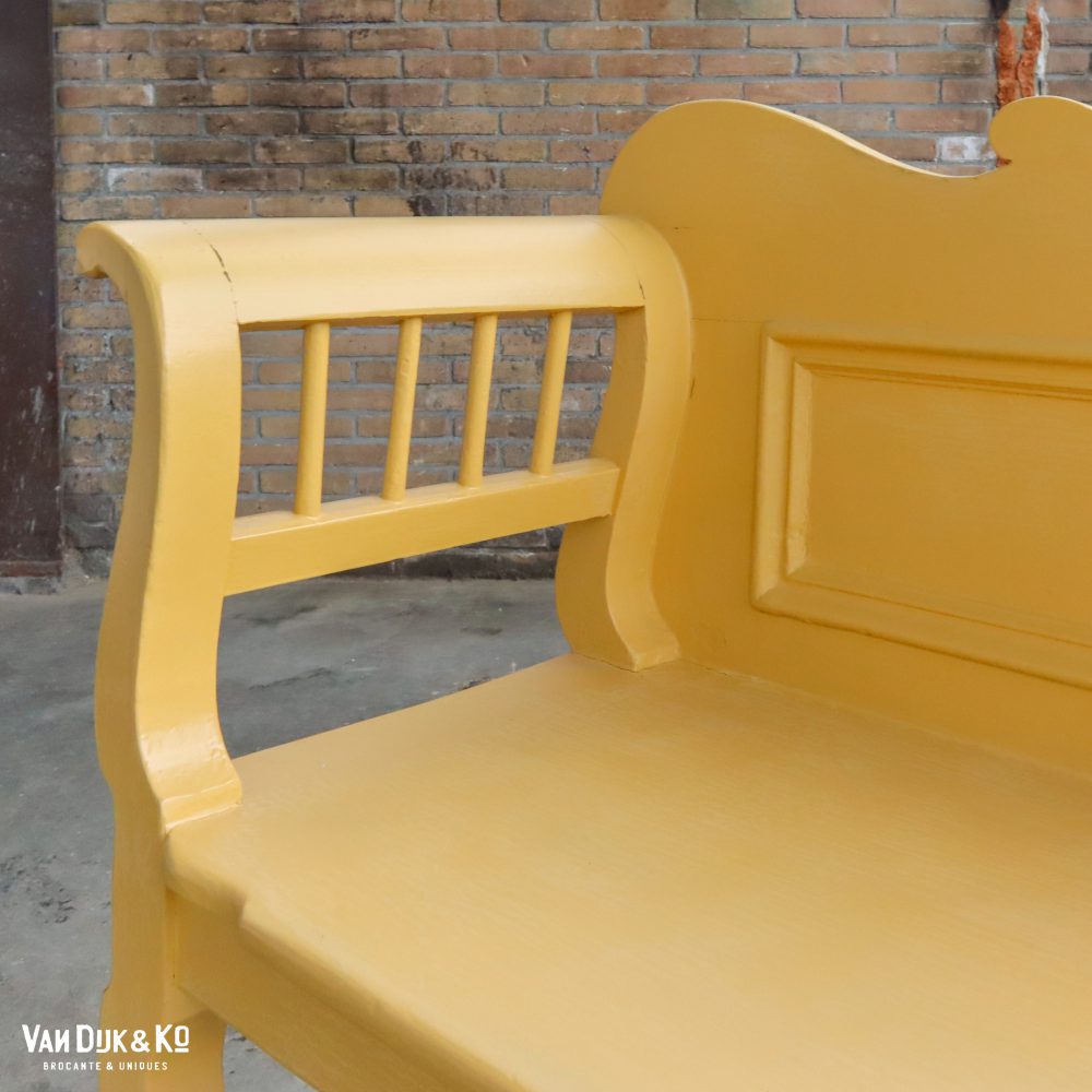 Gele brocante bank - Afbeelding 3