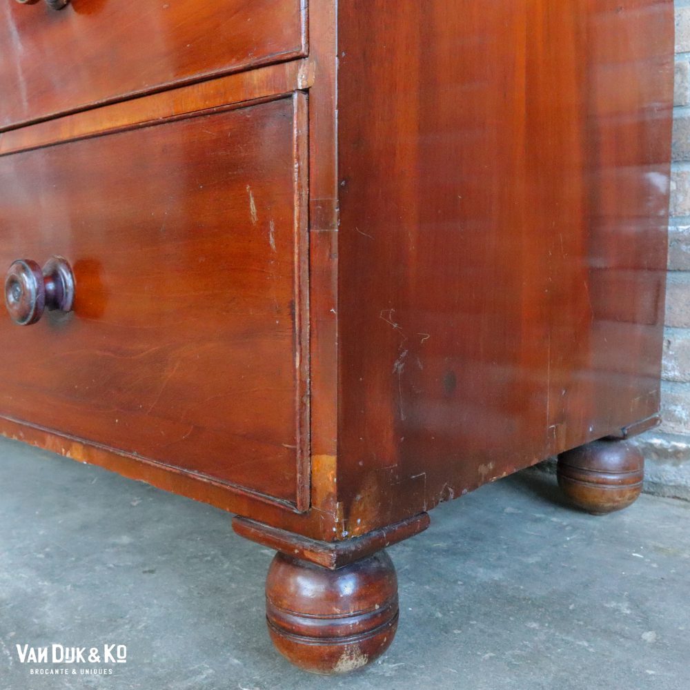 Vintage houten ladekast - Afbeelding 6