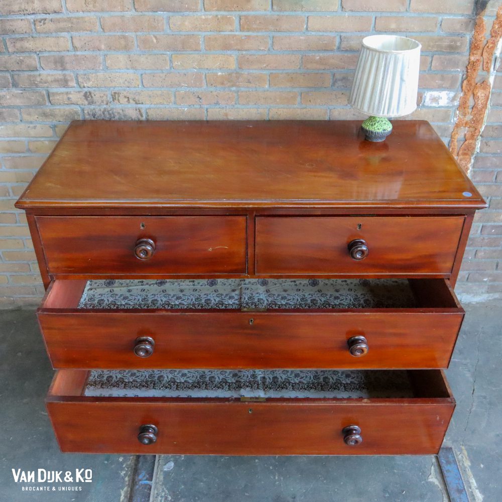 Vintage houten ladekast - Afbeelding 3