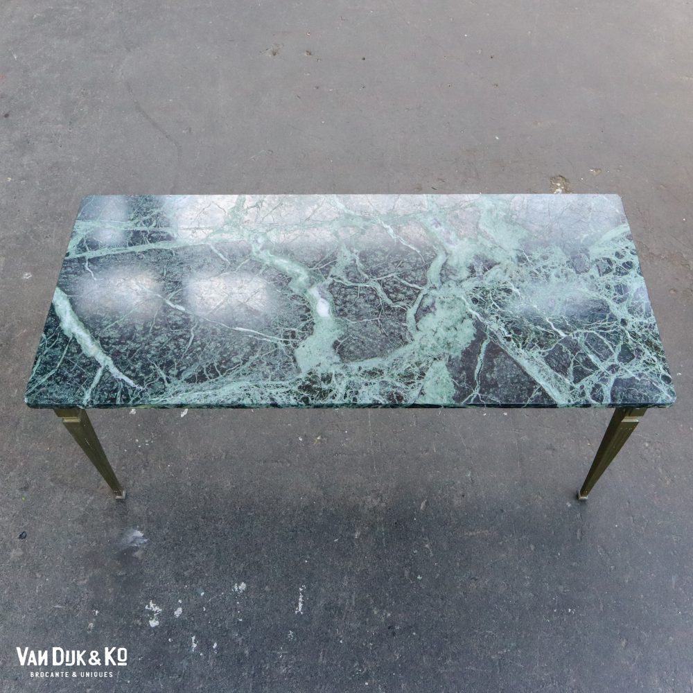 Vintage salontafel met marmeren blad - Afbeelding 6