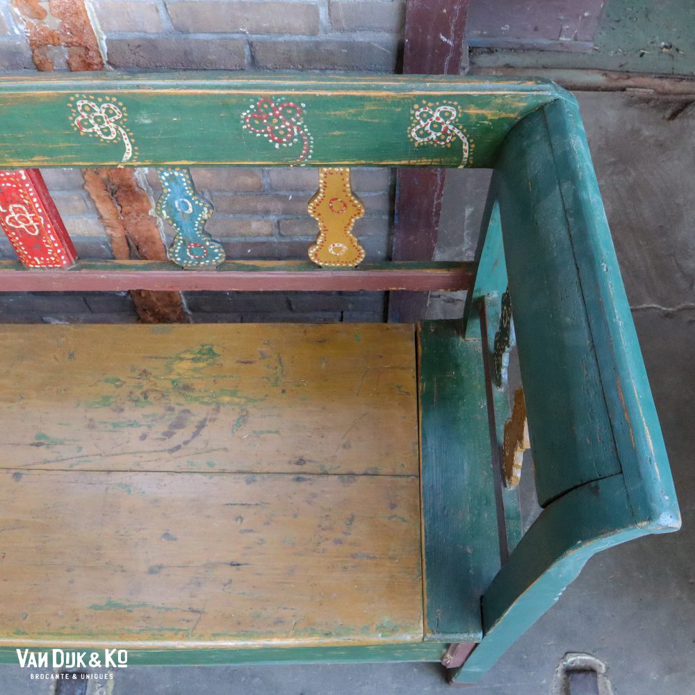 Beschilderde houten klepbank - Afbeelding 7