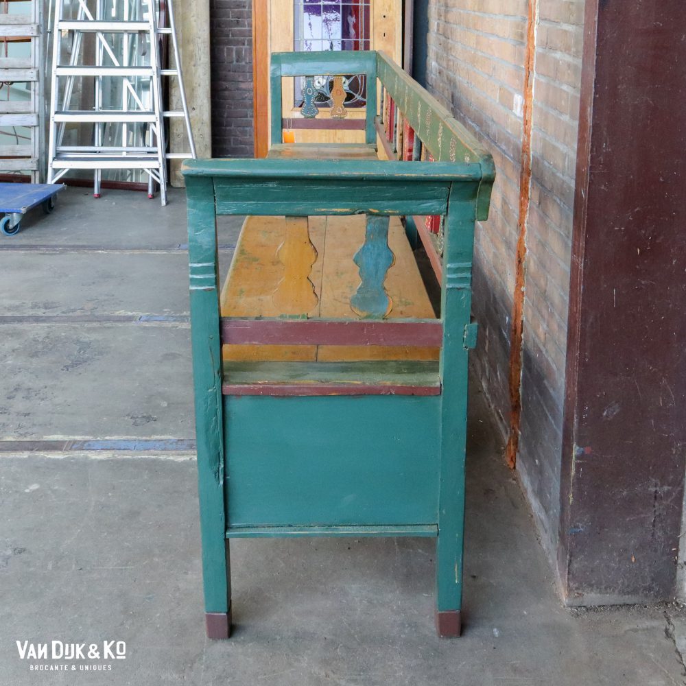 Beschilderde houten klepbank - Afbeelding 6
