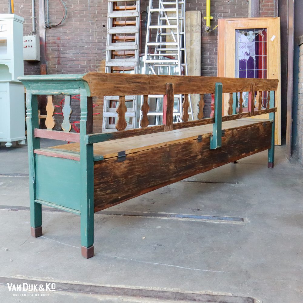 Beschilderde houten klepbank - Afbeelding 10