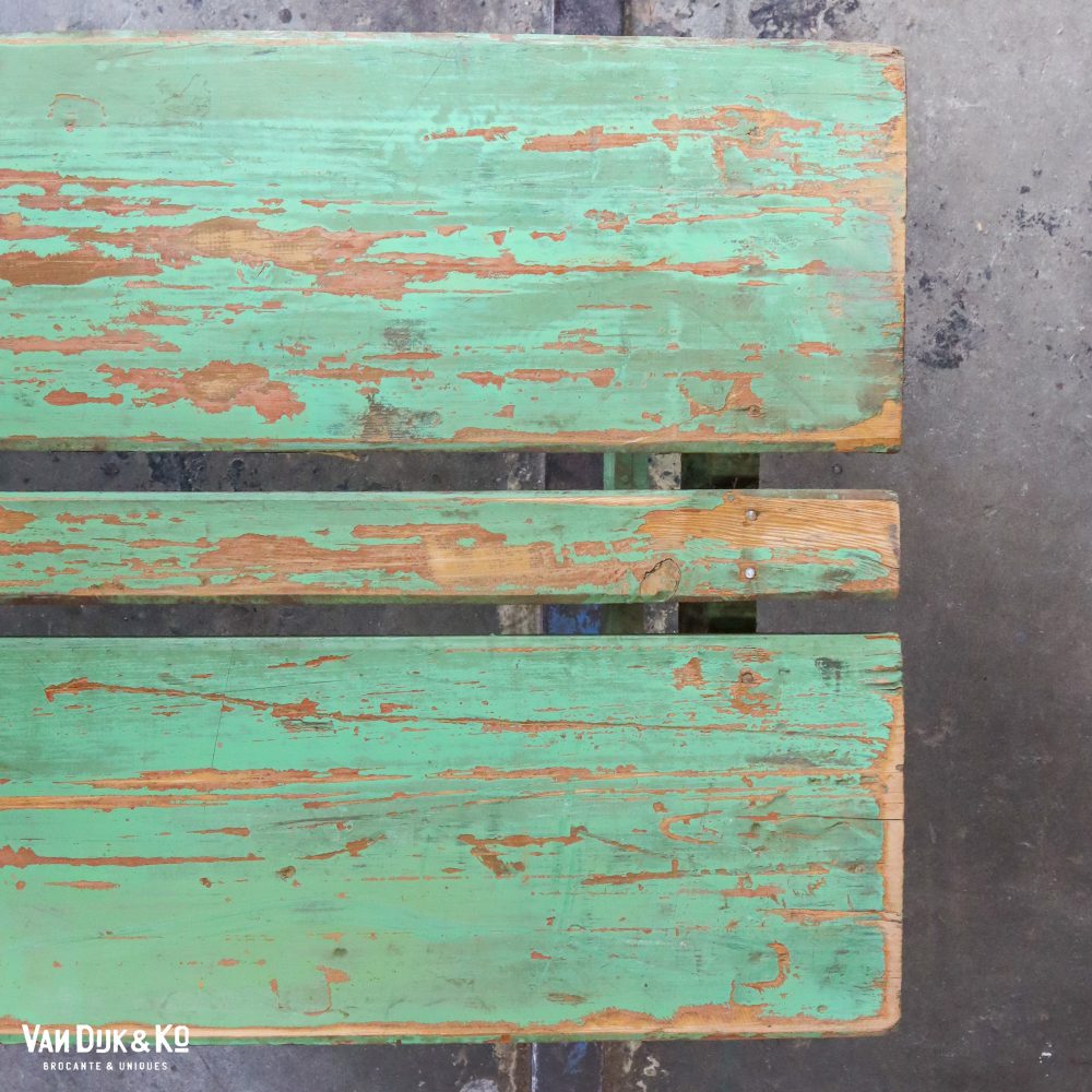 Brocante houten bank - Afbeelding 4