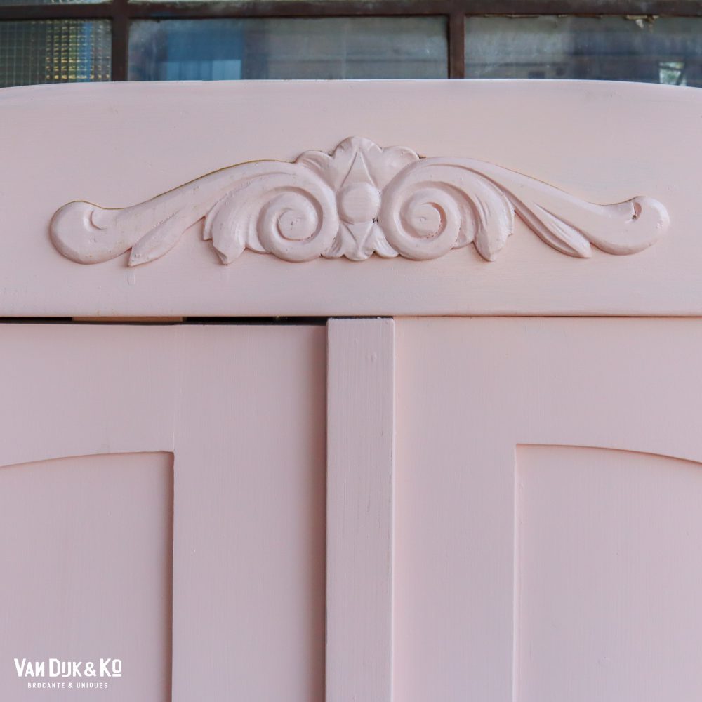 Brocante roze kledingkast - Afbeelding 5