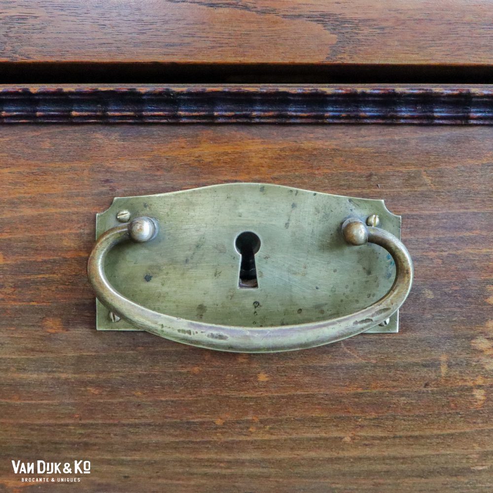 Brocante driedeurs vitrinekast - Afbeelding 9