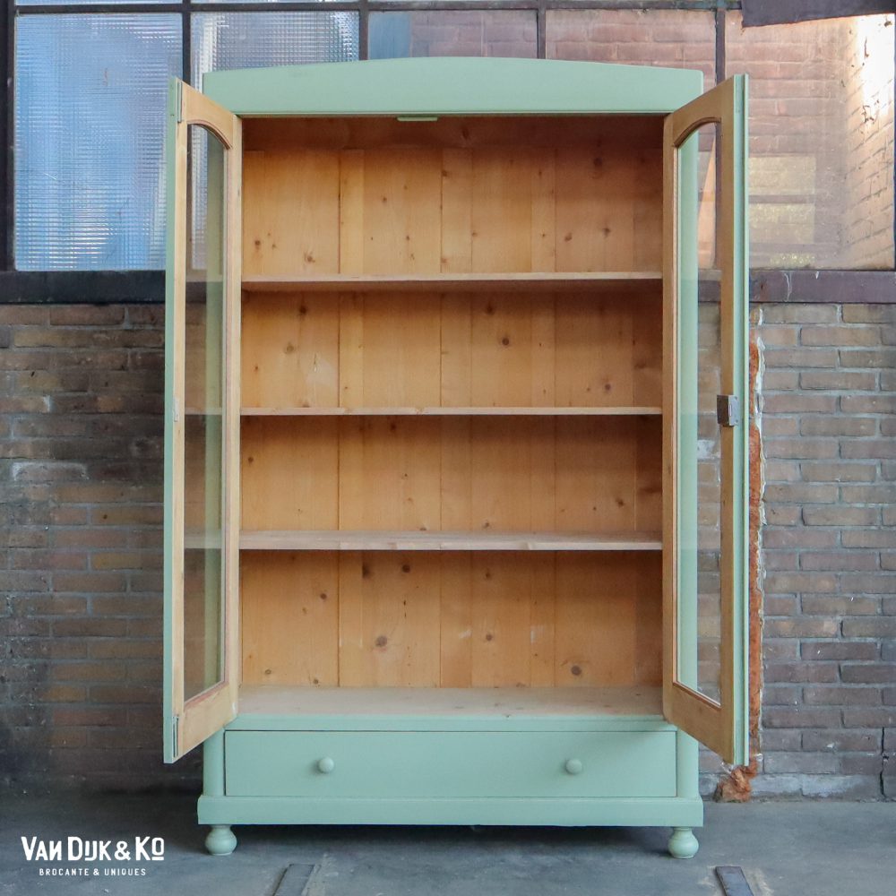 Mintgroene vitrinekast - Afbeelding 3