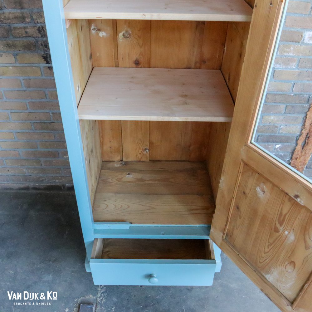Brocante eendeurs vitrinekast - Afbeelding 4
